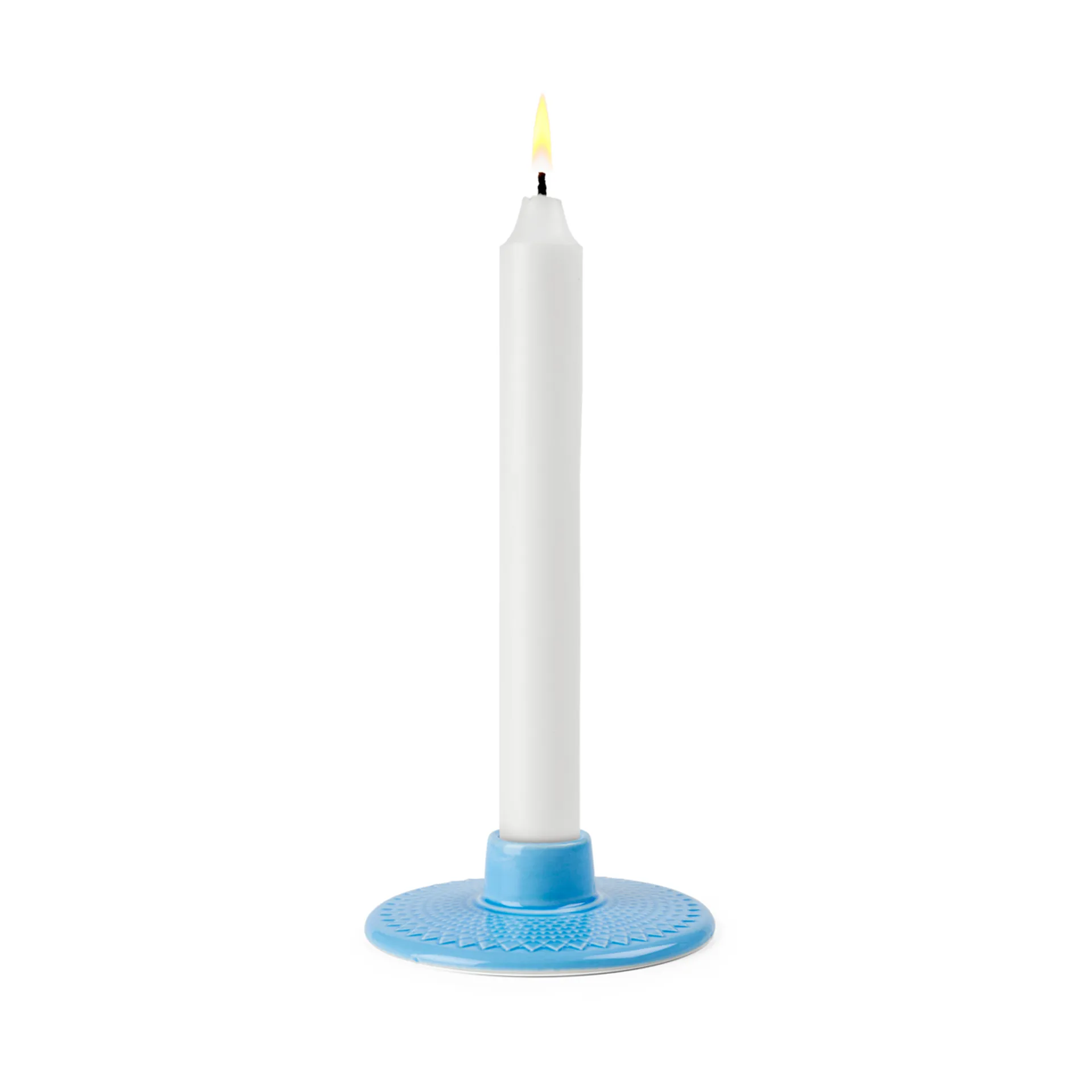 Bougeoir Rhombe 3 cm, Bleu Lyngby Porcelæn