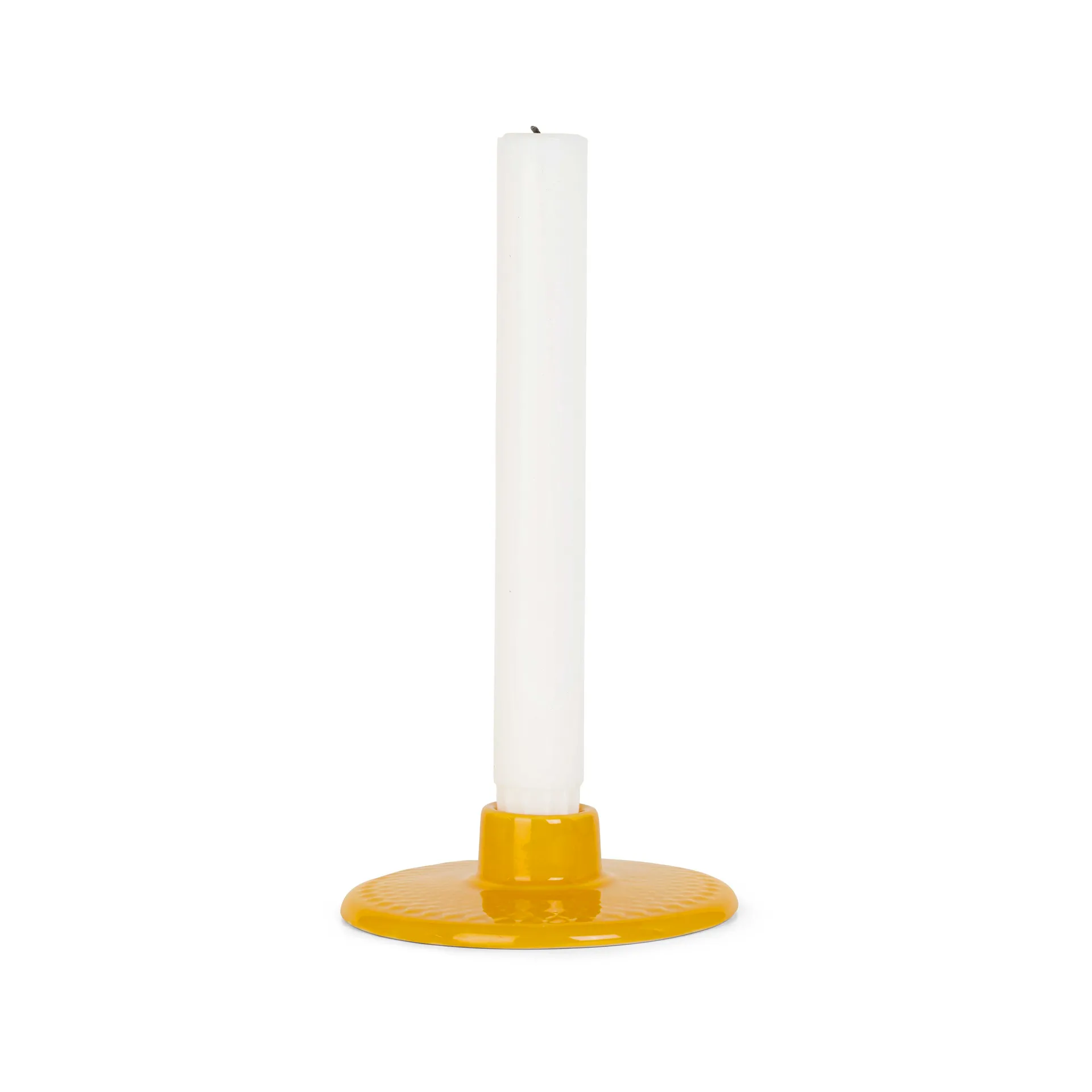 Bougeoir Rhombe 3 cm, Jaune Lyngby Porcelæn