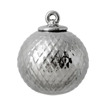 Boule de Noël Rhombe Ø7 cm - Argenté - Lyngby Porcelæn