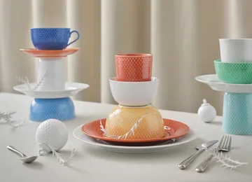 Boule de Noël Rhombe Ø7 cm - Blanc - Lyngby Porcelæn