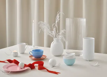 Boule de Noël Rhombe Ø7 cm - Blanc - Lyngby Porcelæn