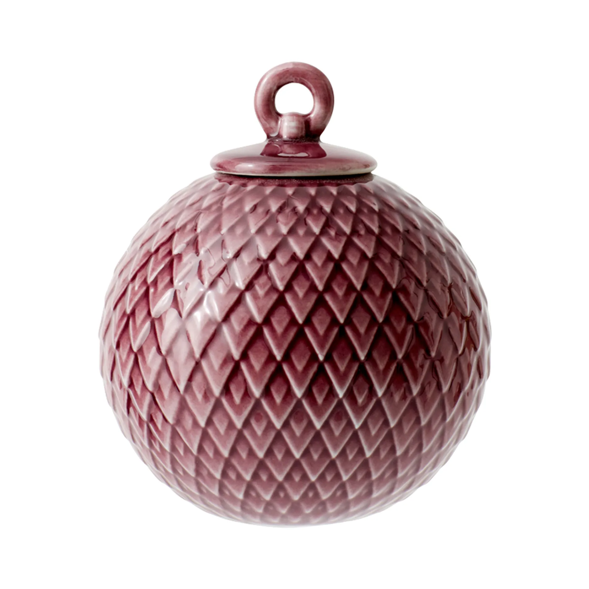 Boule de Noël Rhombe Ø7 cm, Rouge Lyngby Porcelæn