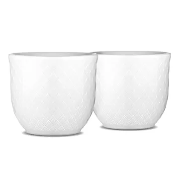 Coquetiers Rhombe, lot de 2 - blanc - Lyngby Porcelæn