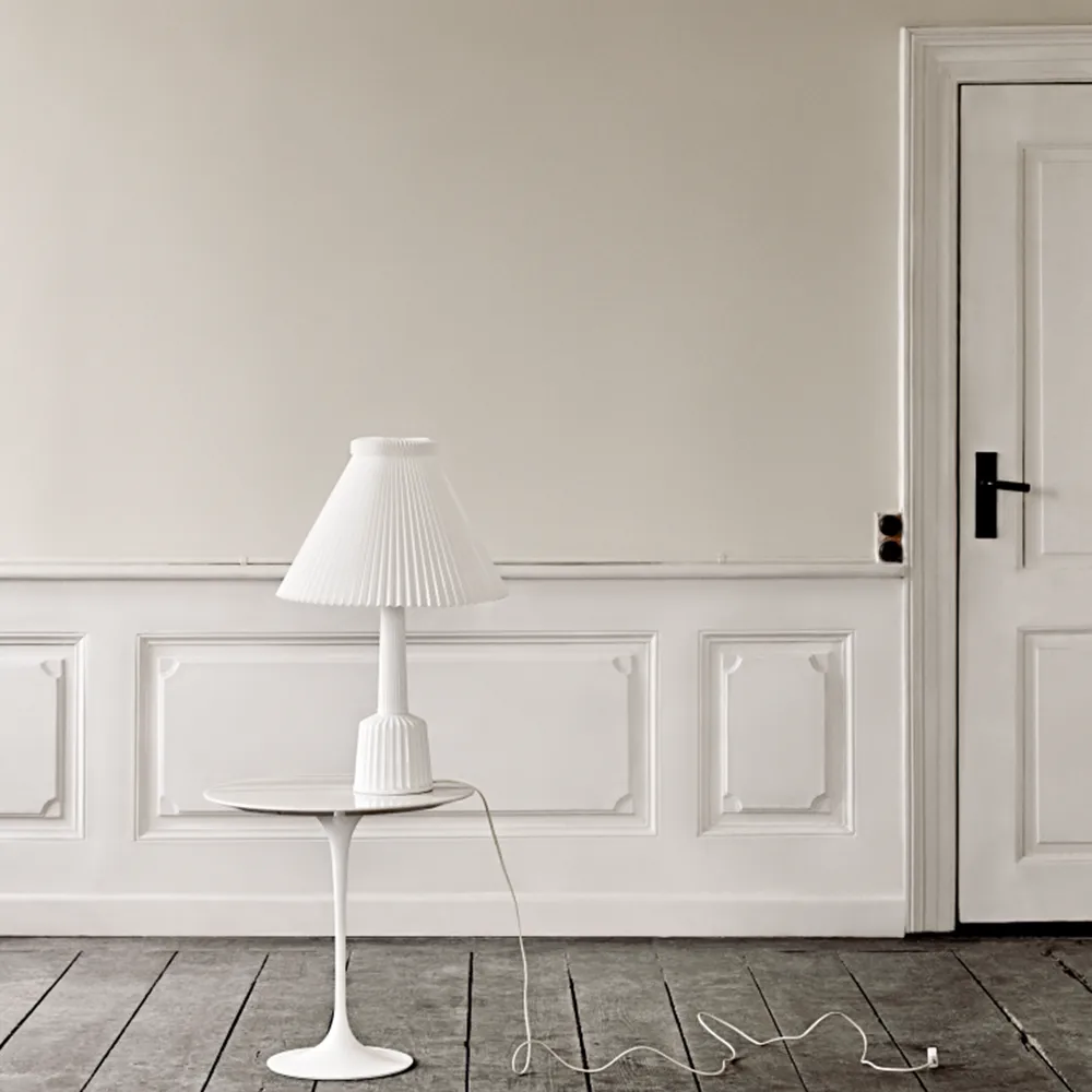 Lampe de table Esben klint, blanc, h.44 cm Lyngby Porcelæn