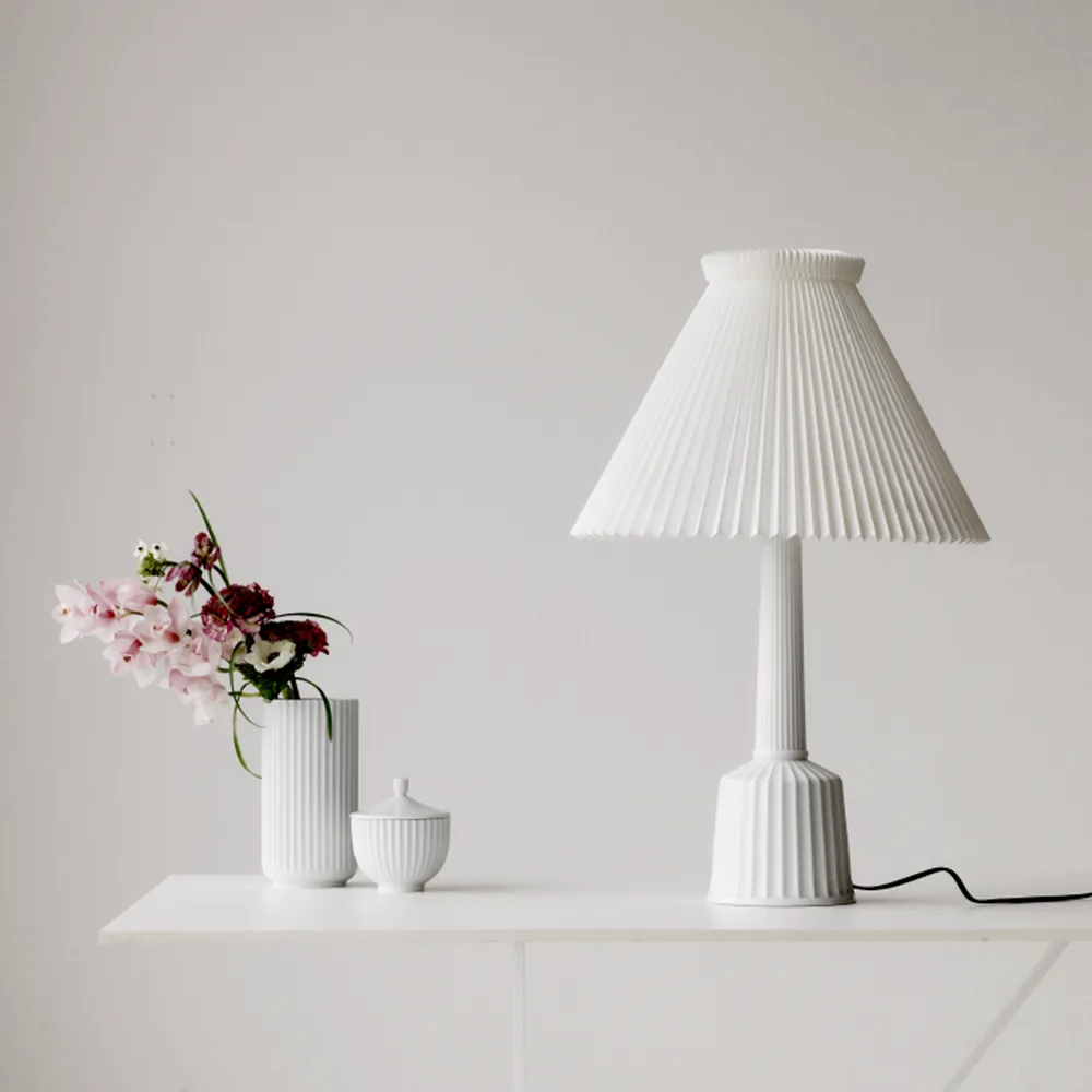 Lampe de table Esben klint, blanc, h.44 cm Lyngby Porcelæn