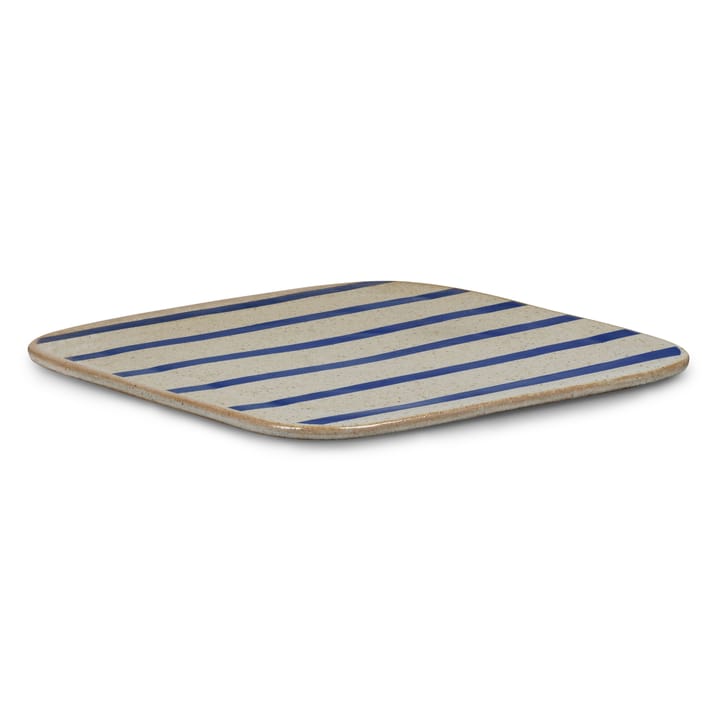 Plat à service DAN-ILD bandes 27x27 cm, Bleu Lyngby Porcelæn