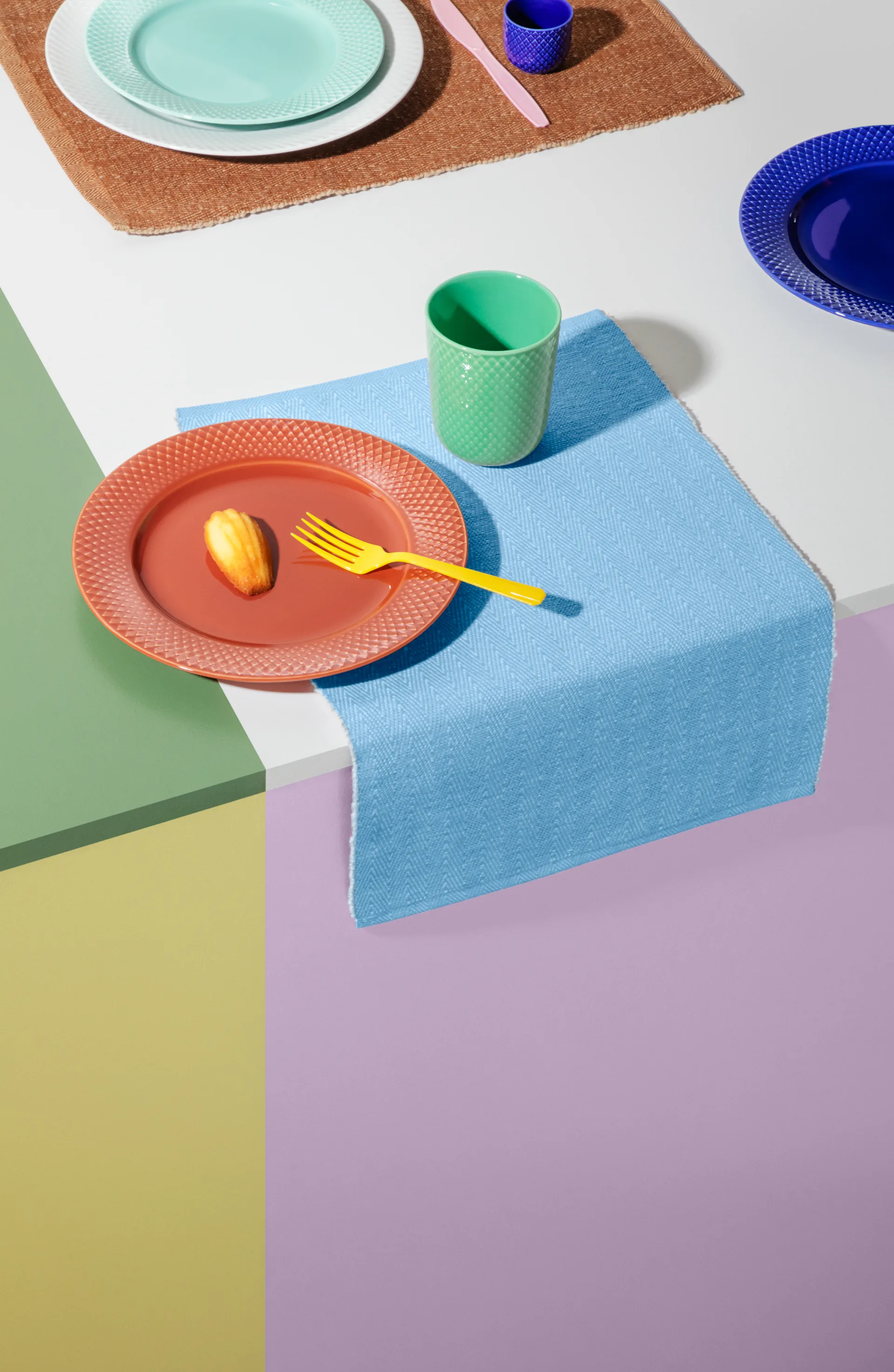 Set de table Herringbone 30x43 cm, Turquoise Lyngby Porcelæn