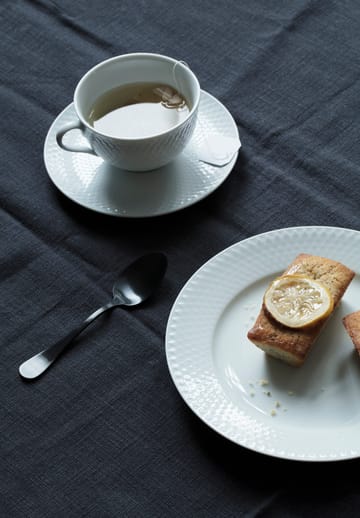 Tasse à thé avec soucoupe Rhombe 24 cl - Blanc - Lyngby Porcelæn