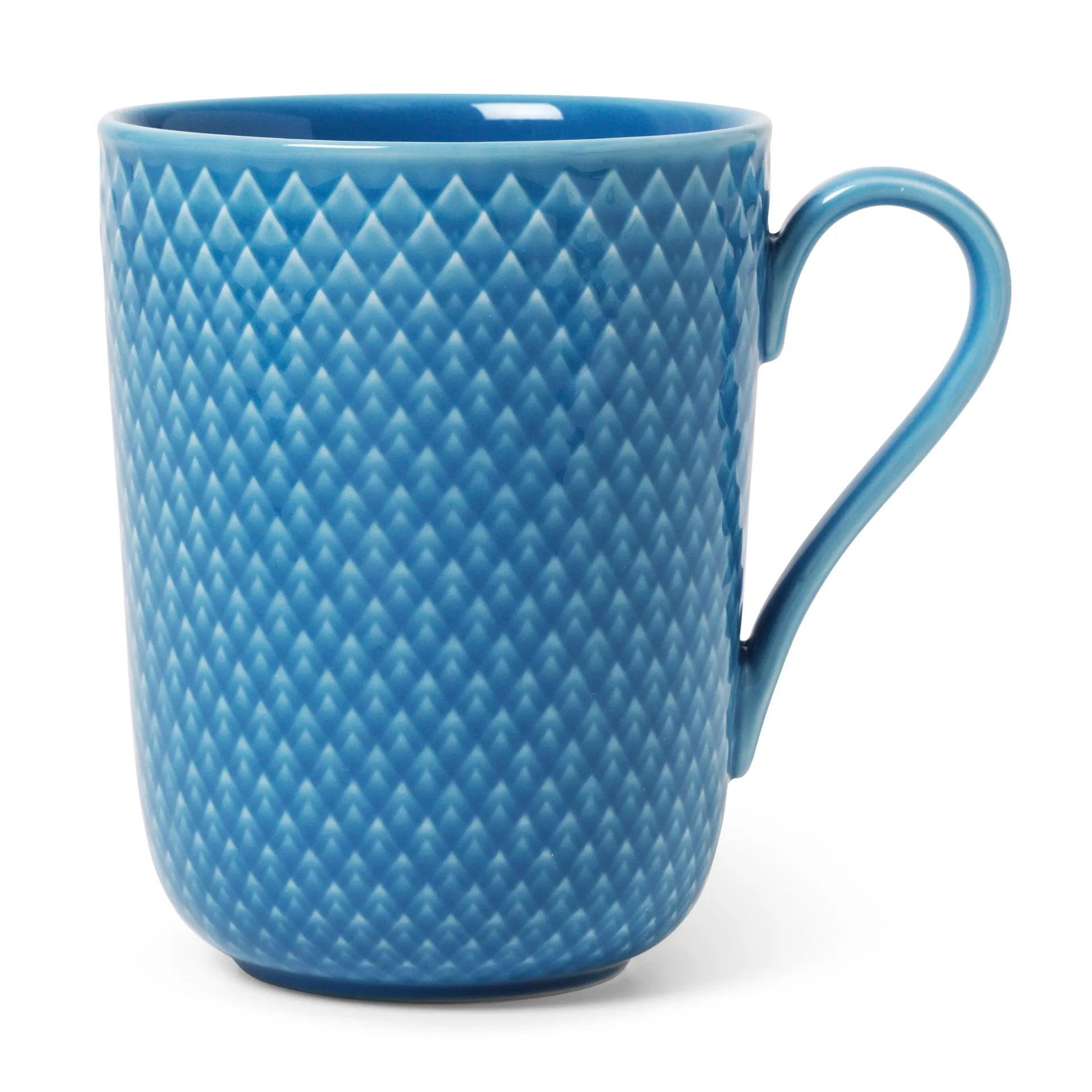 Tasse avec poignée Rhombe 33 cl, Bleu Lyngby Porcelæn
