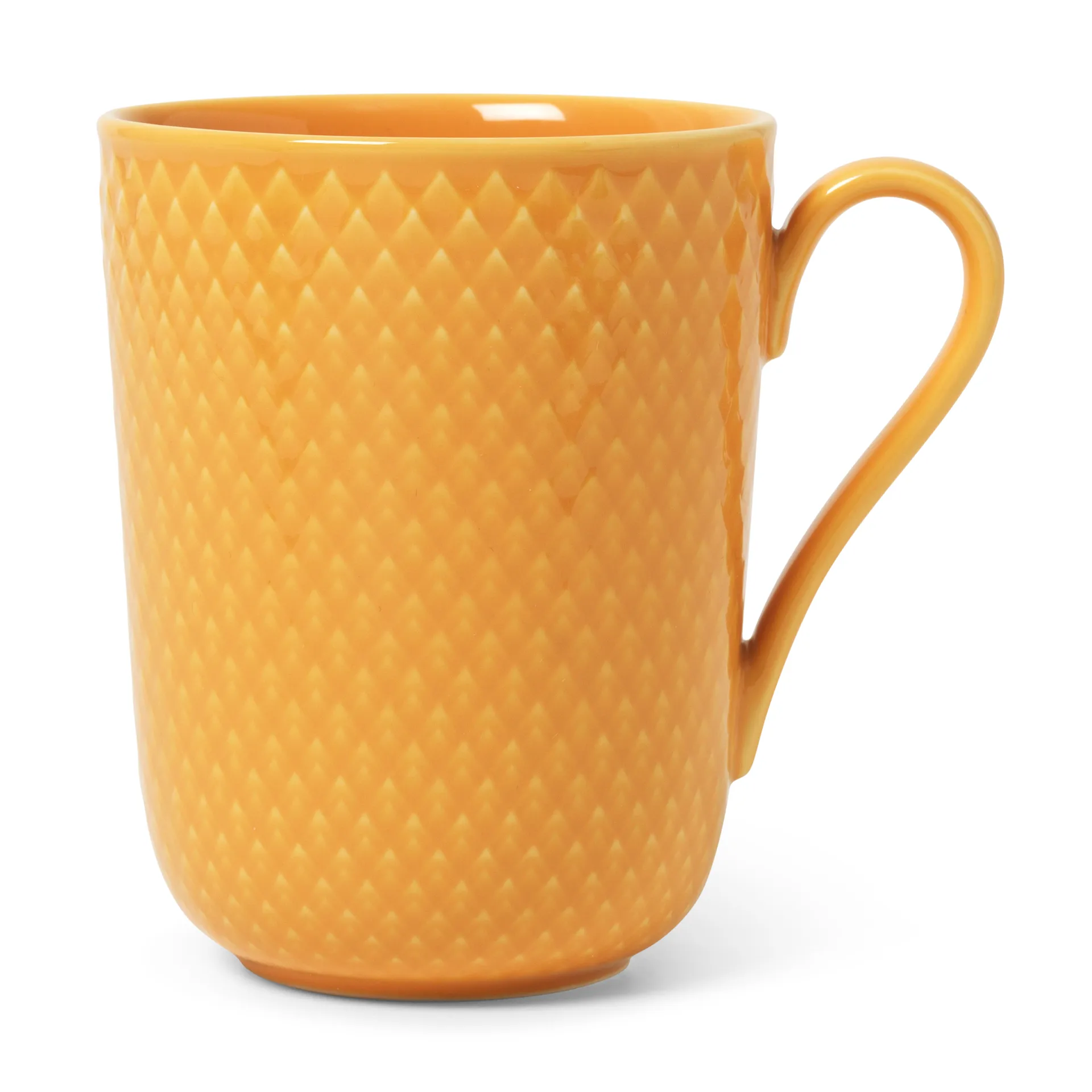 Tasse avec poignée Rhombe 33 cl, Jaune Lyngby Porcelæn