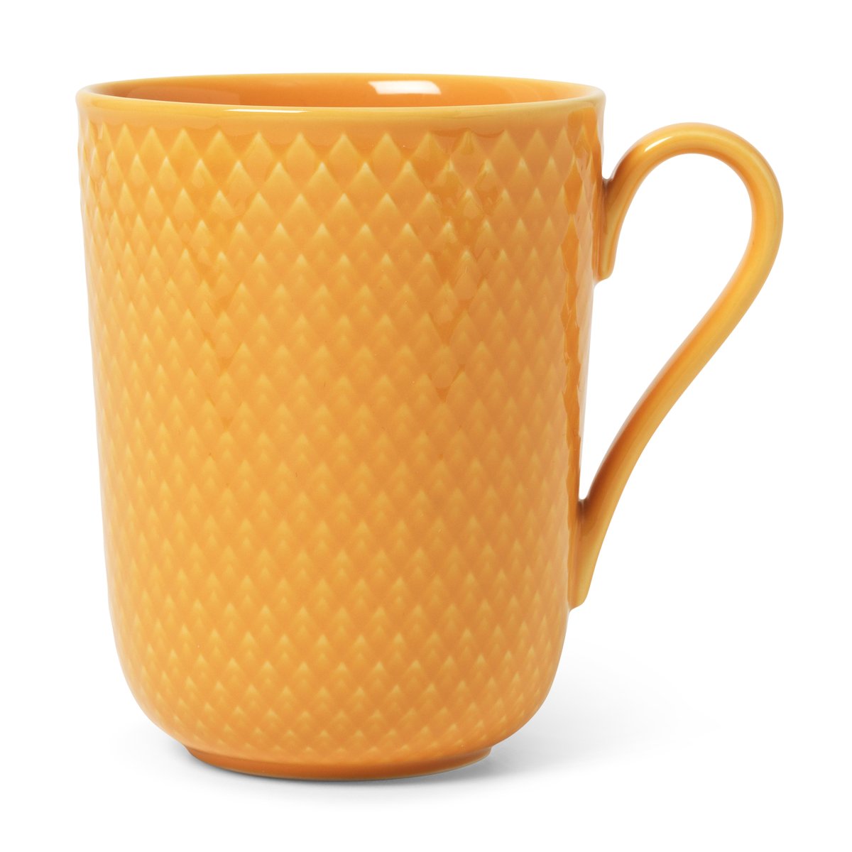 lyngby porcelæn tasse avec poignée rhombe 33 cl jaune