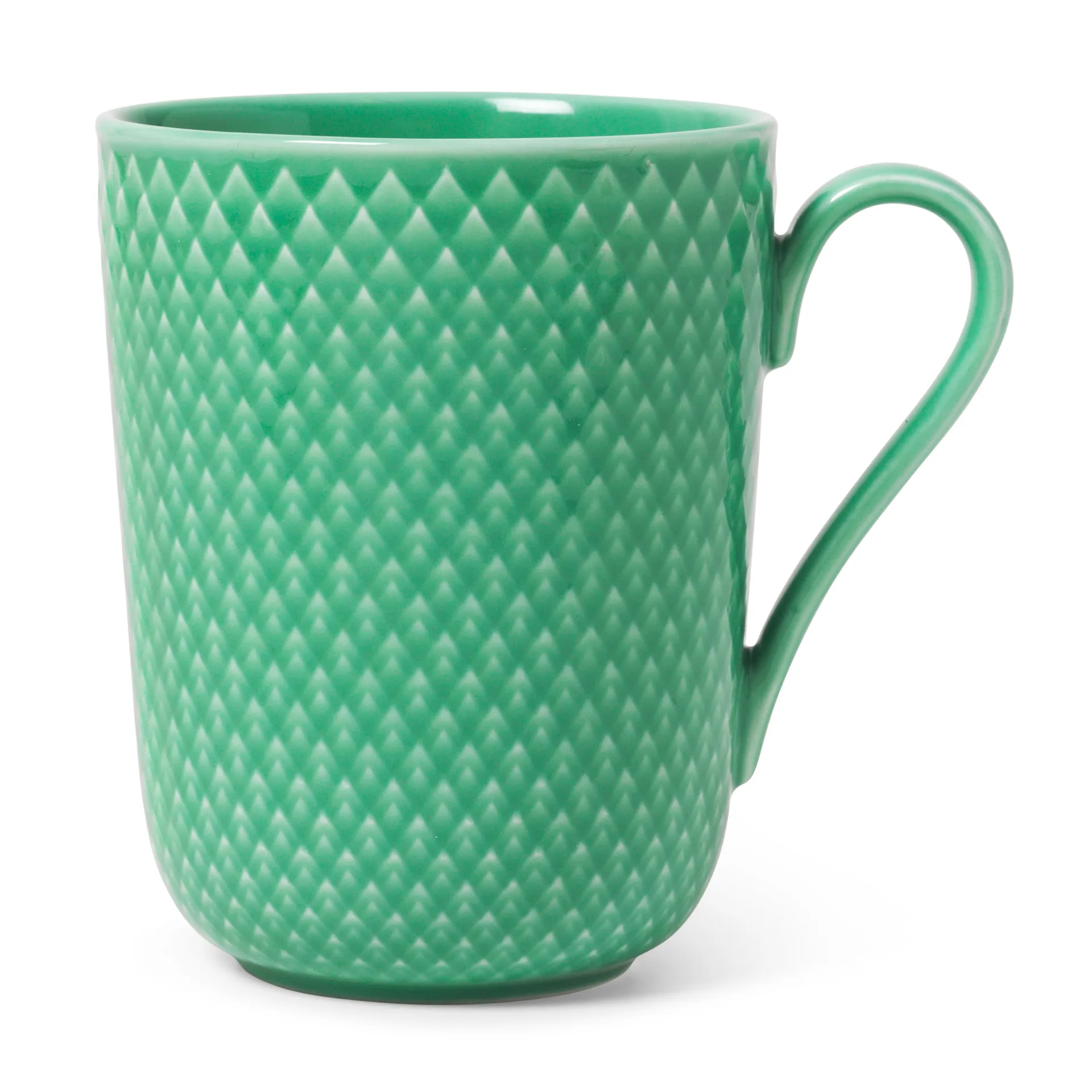 Tasse avec poignée Rhombe 33 cl, Vert Lyngby Porcelæn