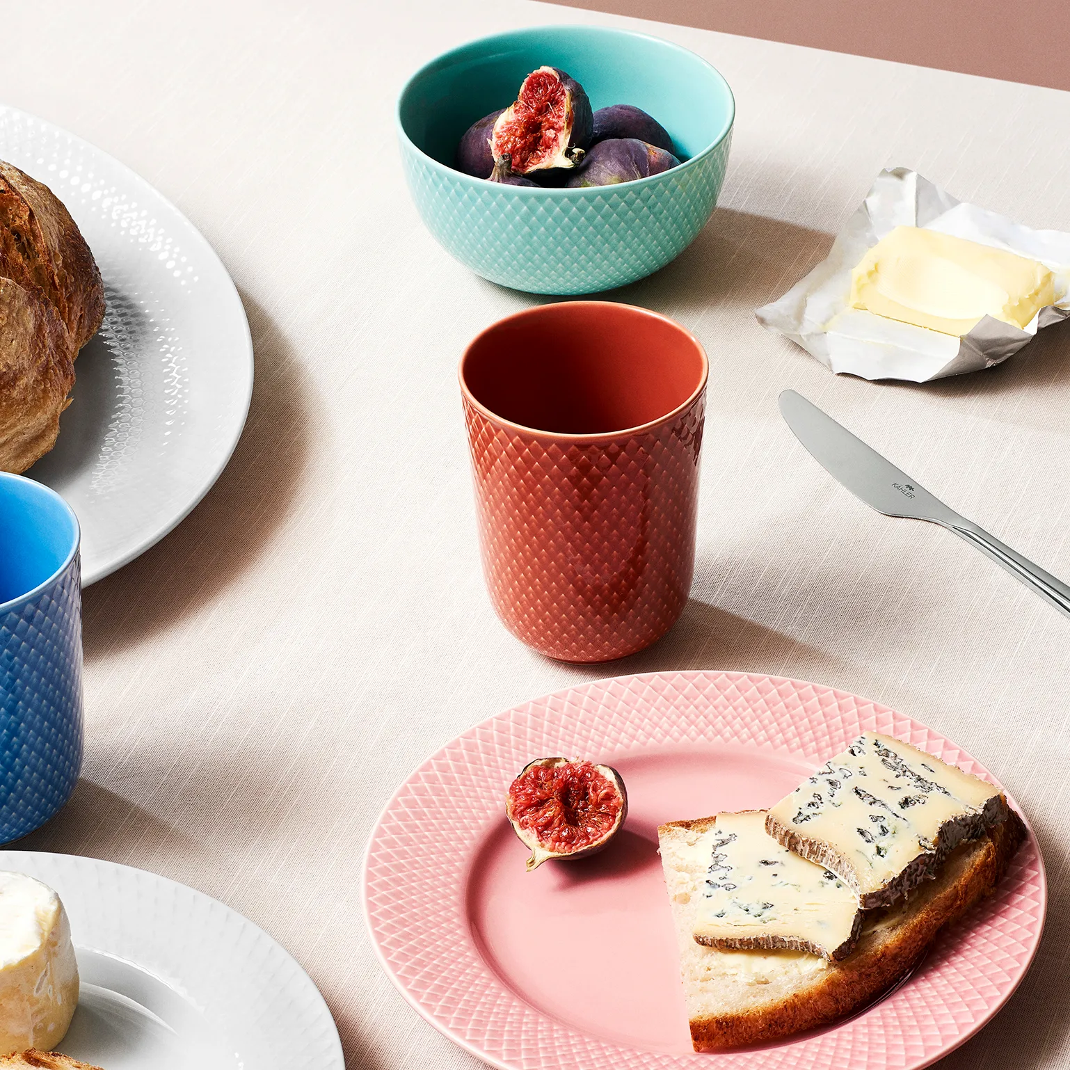 Tasse sans anse Rhombe 33 cl, Terre cuite Lyngby Porcelæn