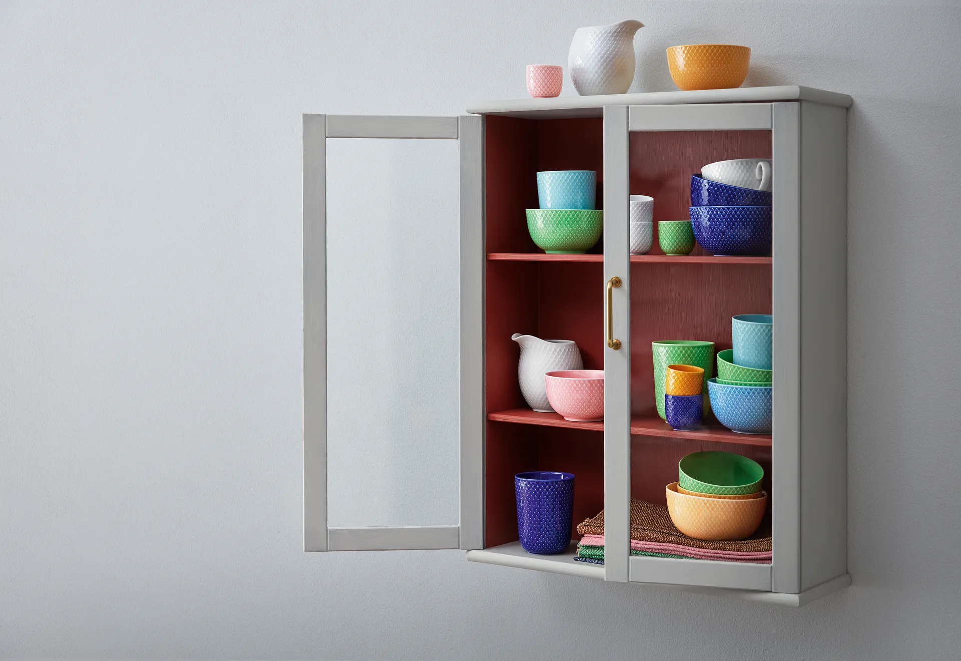 Tasse sans anse Rhombe 33 cl, Turquoise Lyngby Porcelæn