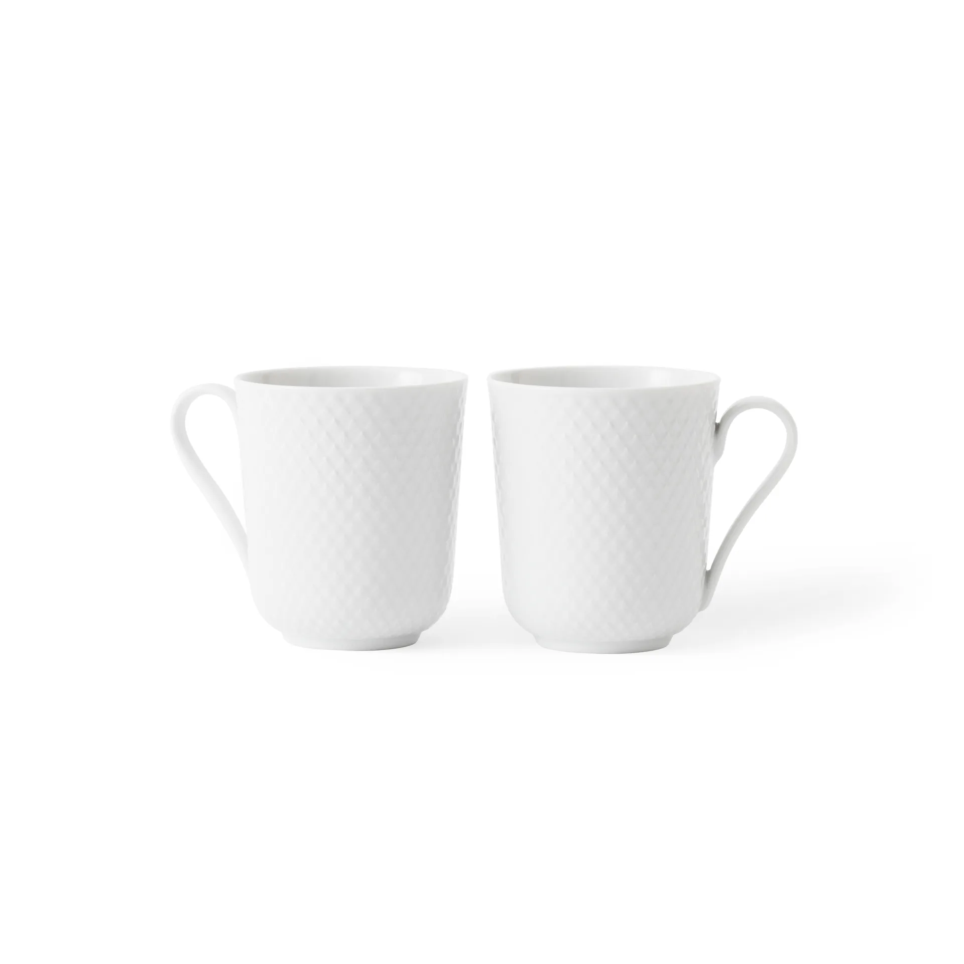 Tasses Rhombe 33 cl lot de 2, blanc Lyngby Porcelæn