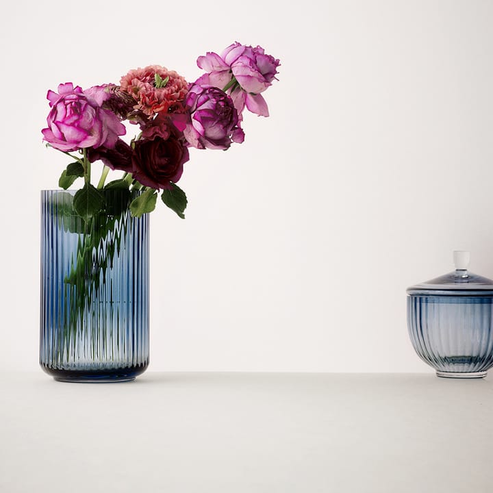Vase en verre Lyngby bleu nuit - 38 cm - Lyngby Porcelæn