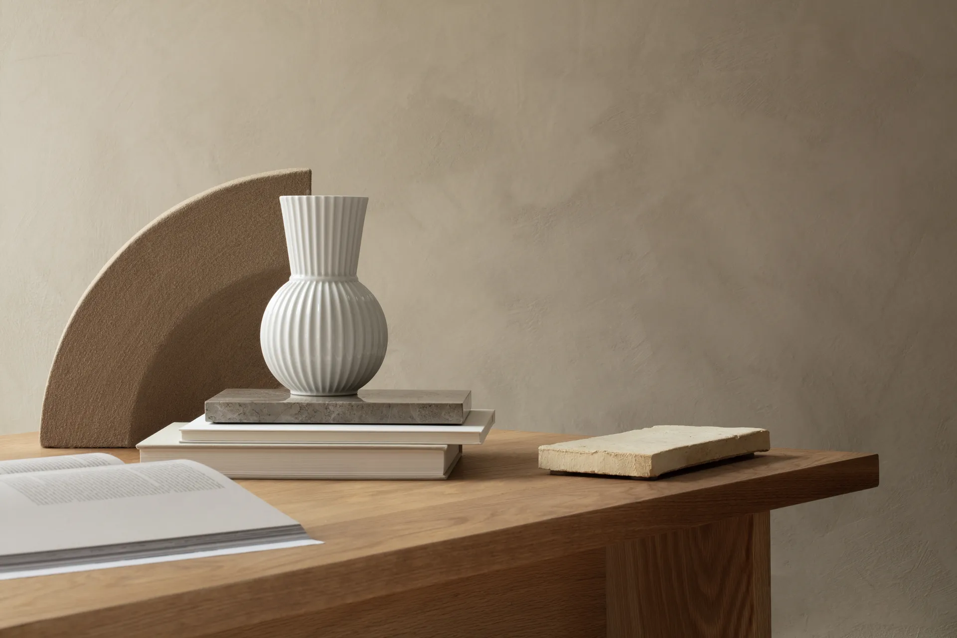 Vase Lyngby Tura blanc, 18 cm Lyngby Porcelæn