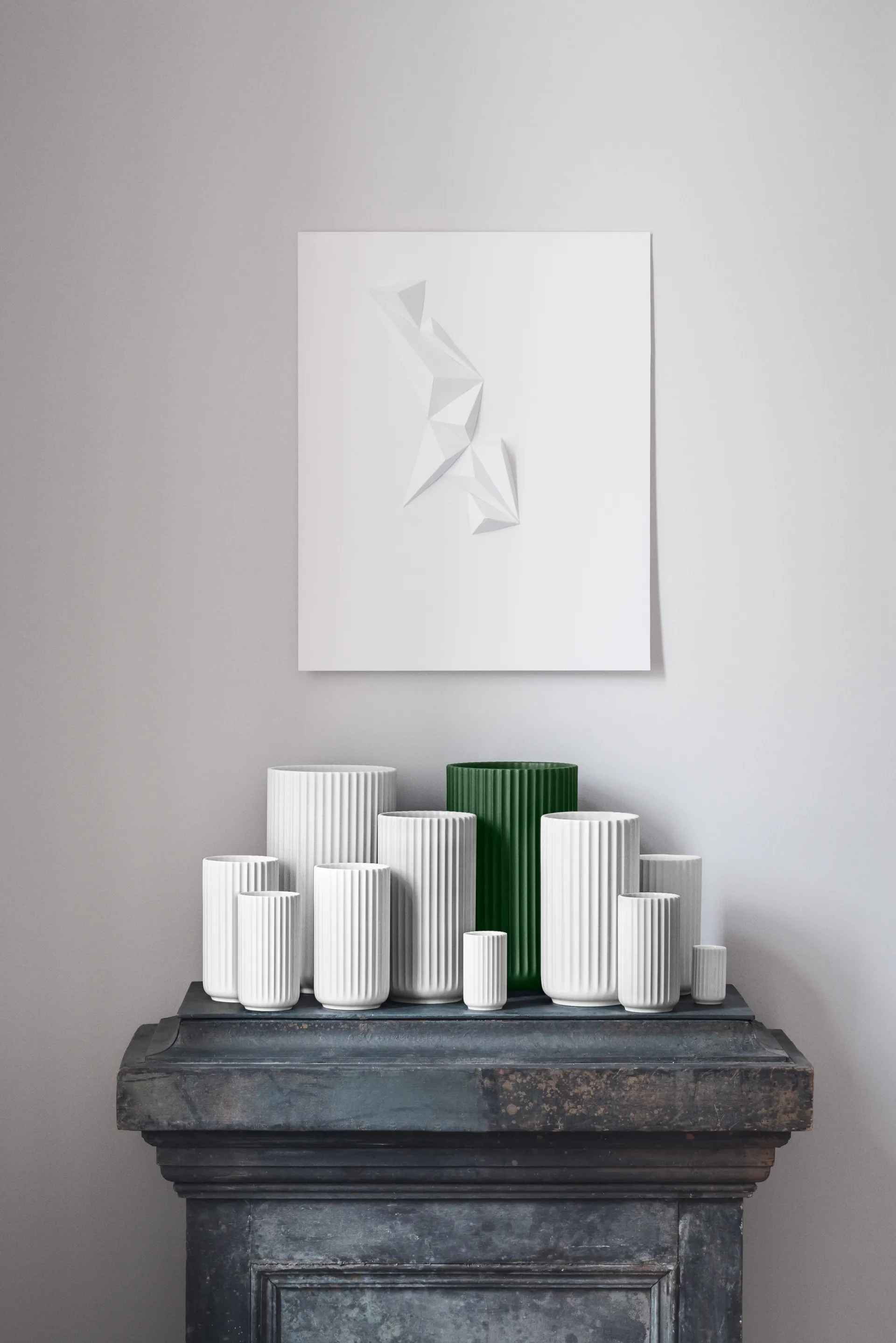 Vase Lyngby, Vert foncé, 31 cm Lyngby Porcelæn