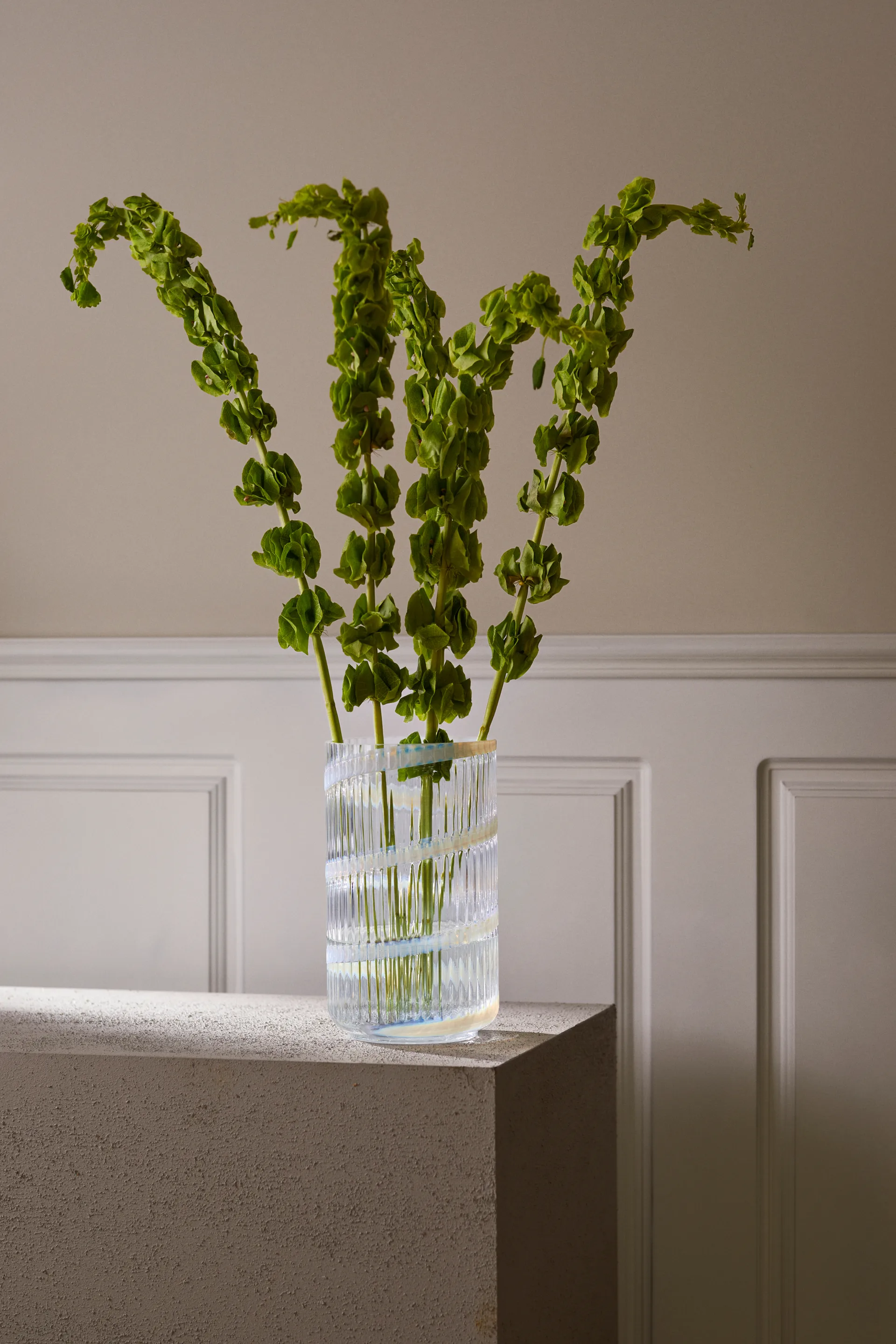 Vase Lyngby, White swirl, 20,5 cm Lyngby Porcelæn