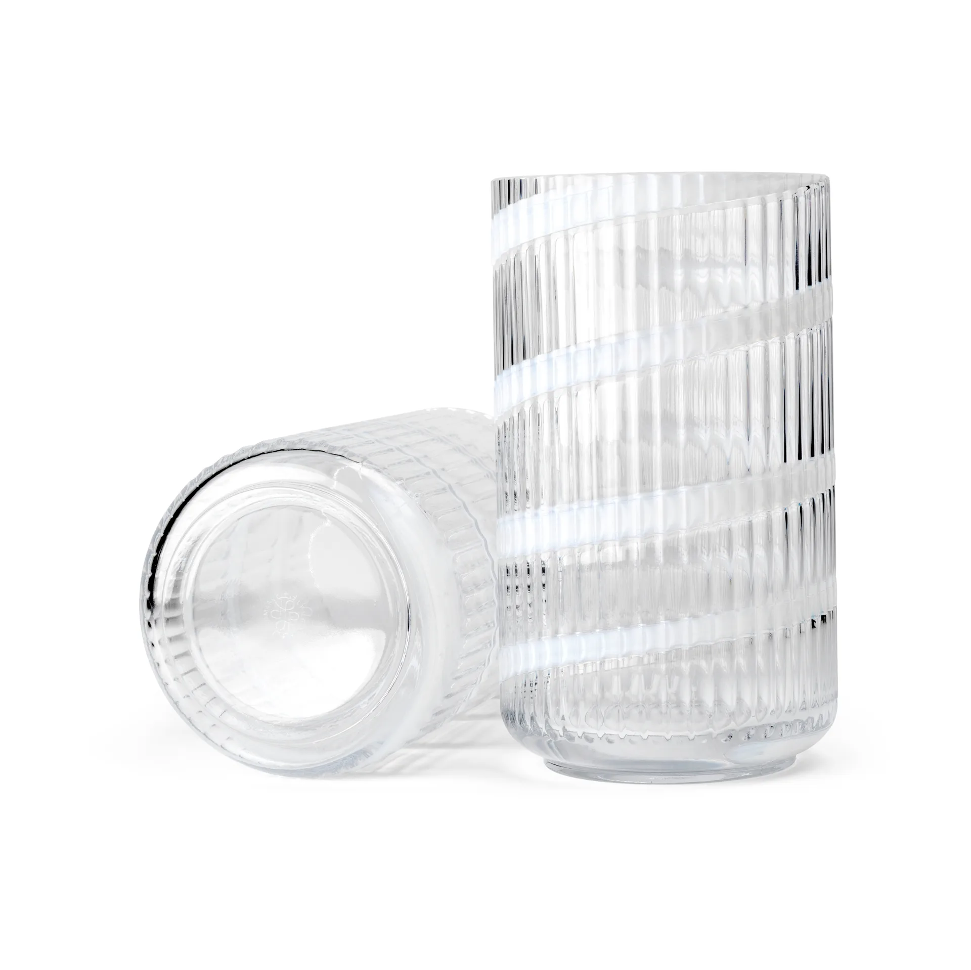 Vase Lyngby, White swirl, 25 cm Lyngby Porcelæn