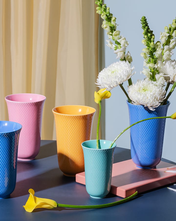 Vase Rhombe 20 cm, Bleu Lyngby Porcelæn