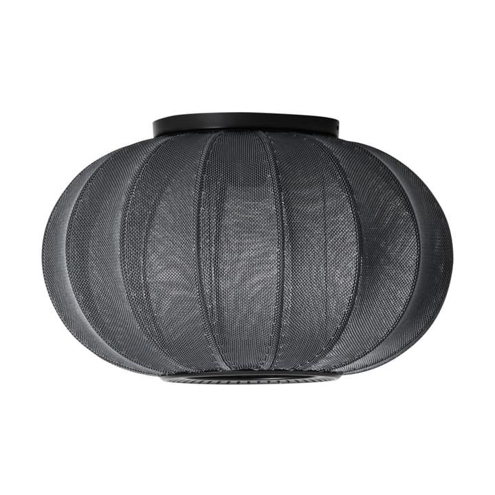 Lampe murale/plafonnier Knit-Wit 45 Oval  - Black - Made By Hand