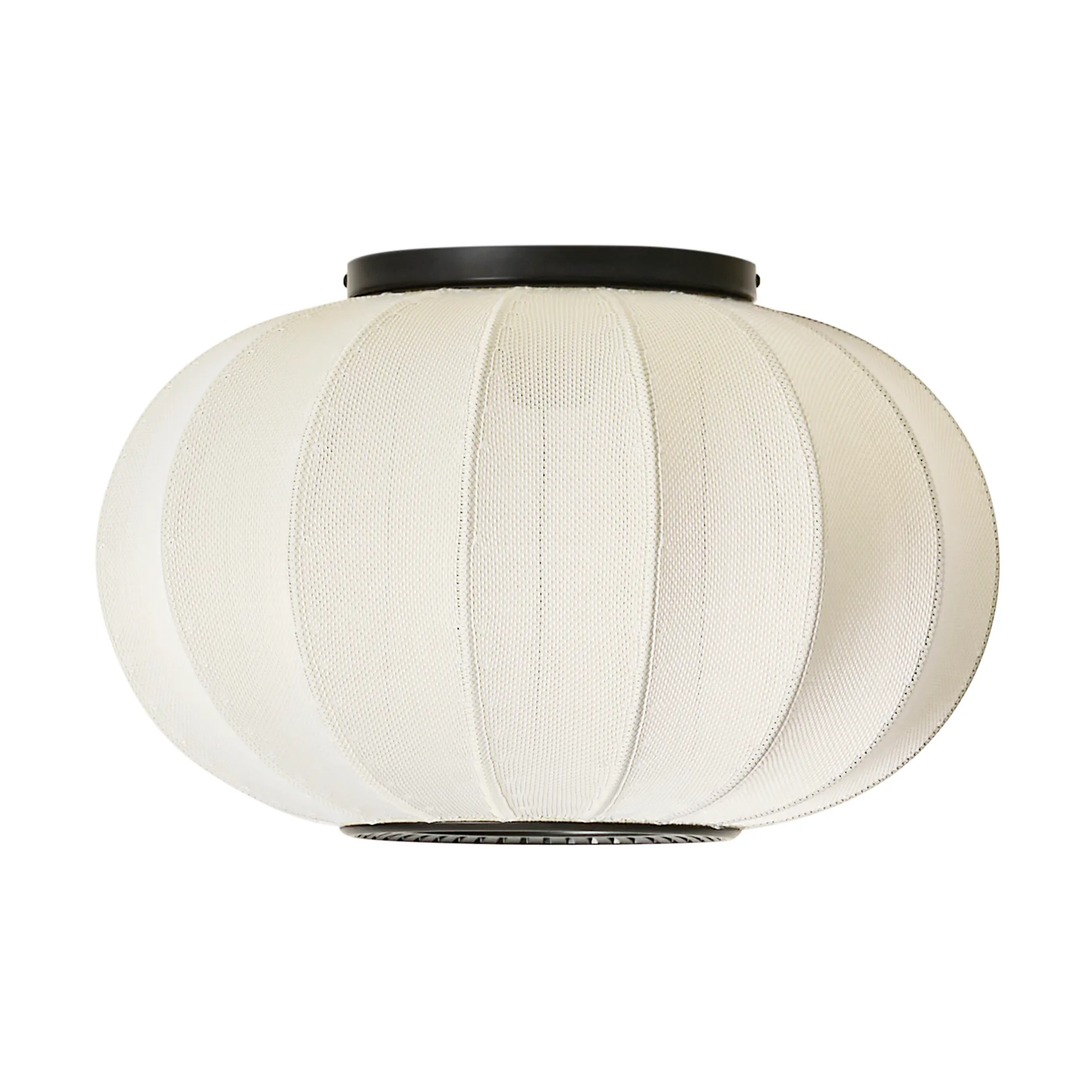 Lampe murale/plafonnier Knit-Wit 45 Oval, Pearl white Made By Hand