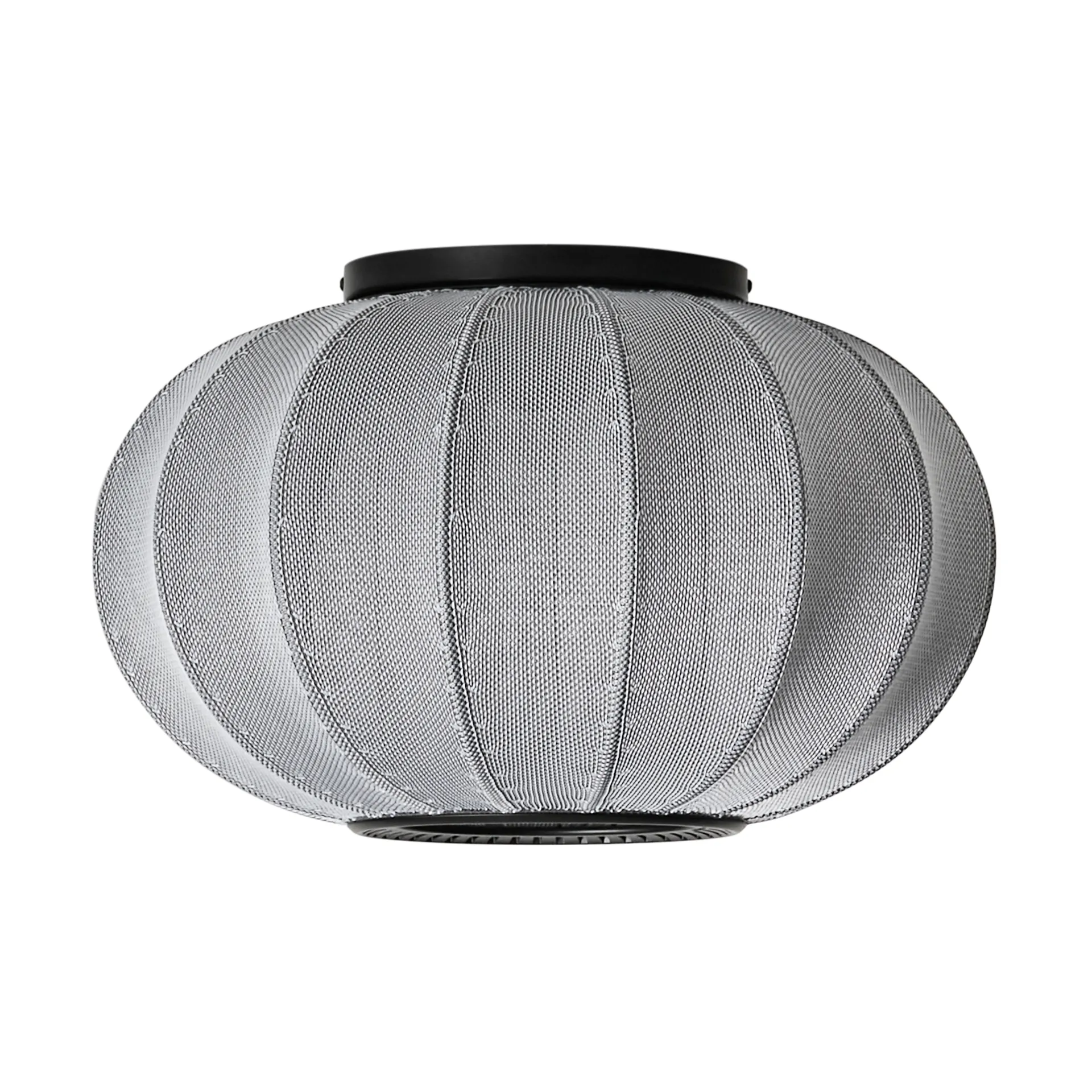 Lampe murale/plafonnier Knit-Wit 45 Oval, Silver Made By Hand