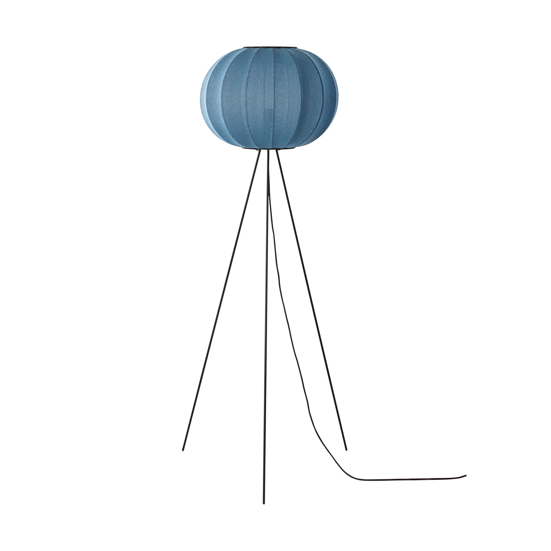 Lampe sur pied Knit-Wit 45 Round High, Blue stone Made By Hand