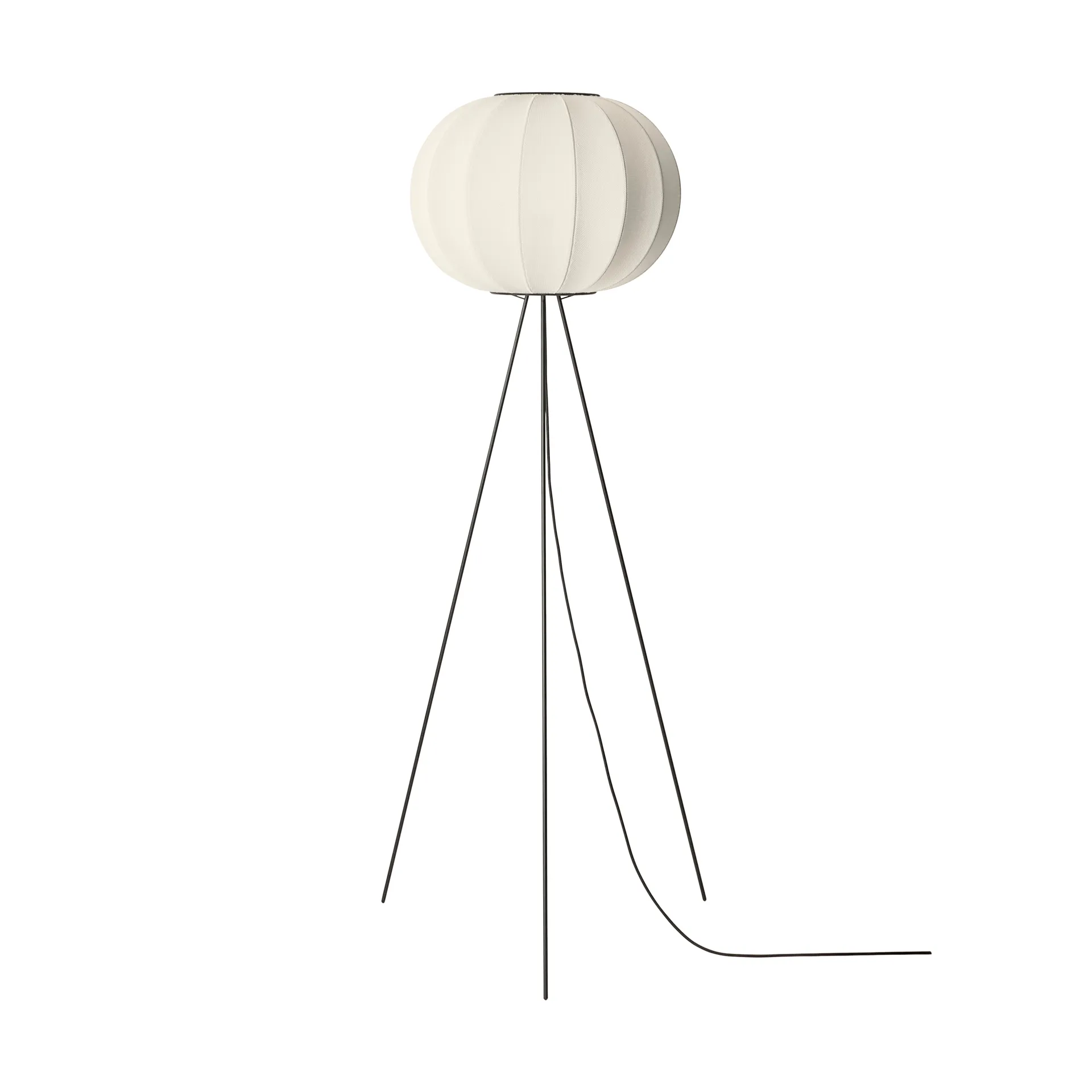 Lampe sur pied Knit-Wit 45 Round High, Pearl white Made By Hand