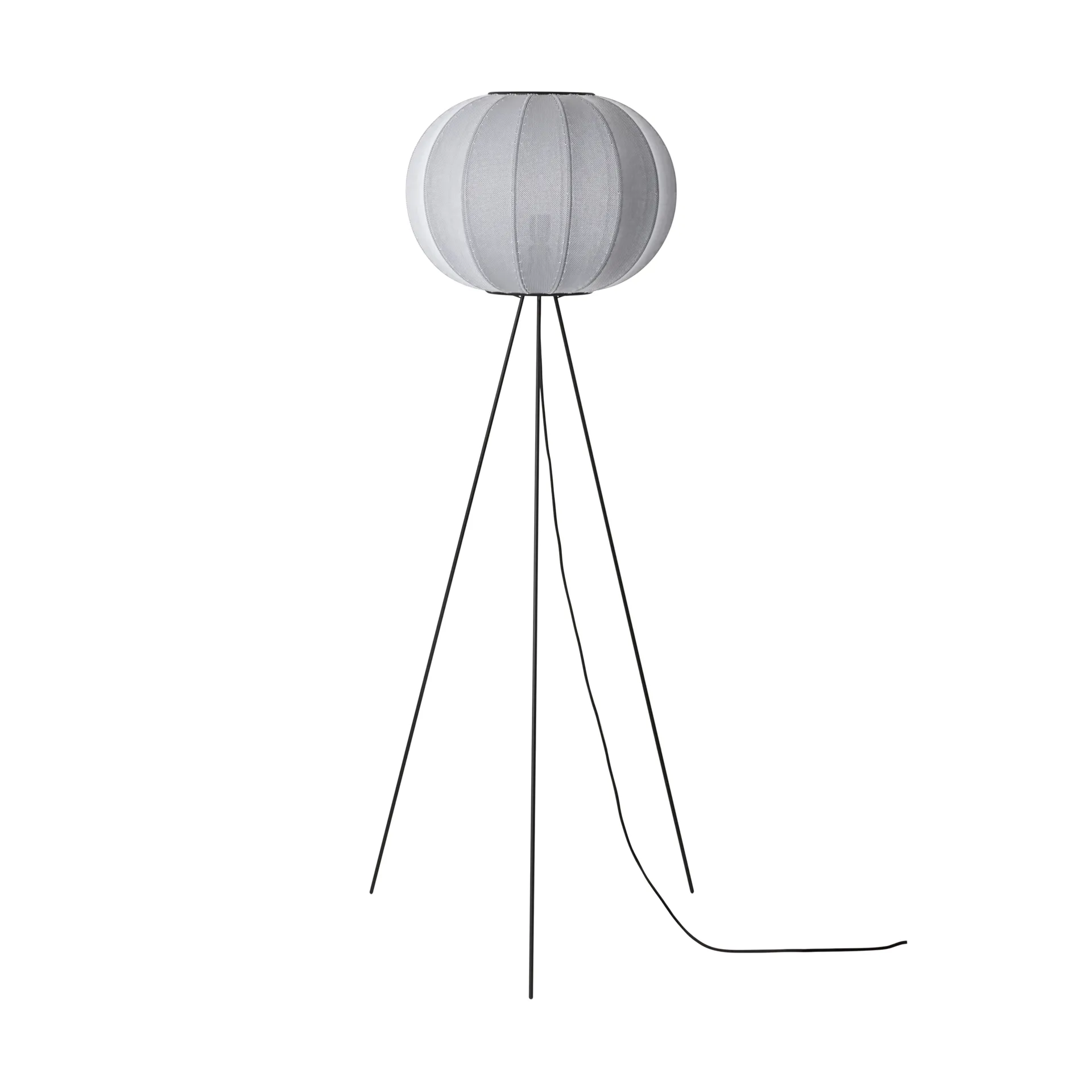 Lampe sur pied Knit-Wit 45 Round High, Silver Made By Hand