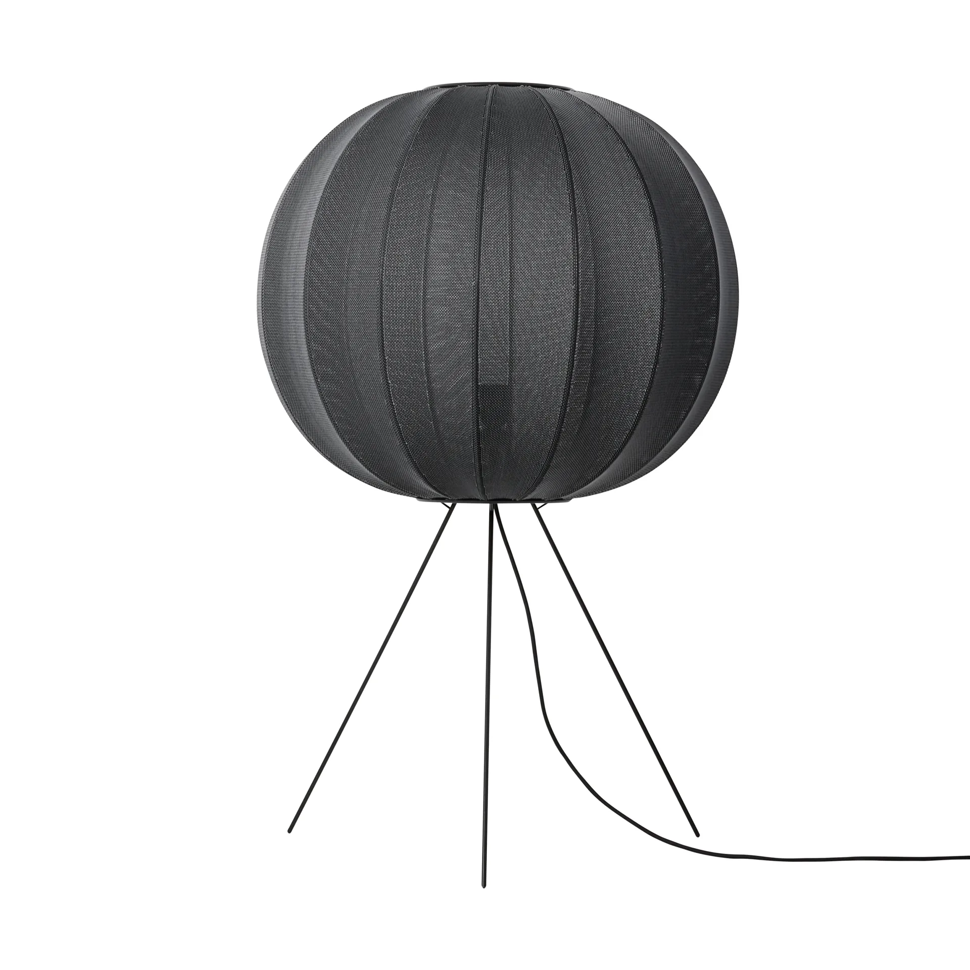 Lampe sur pied Knit-Wit 60 Round Medium, Black Made By Hand