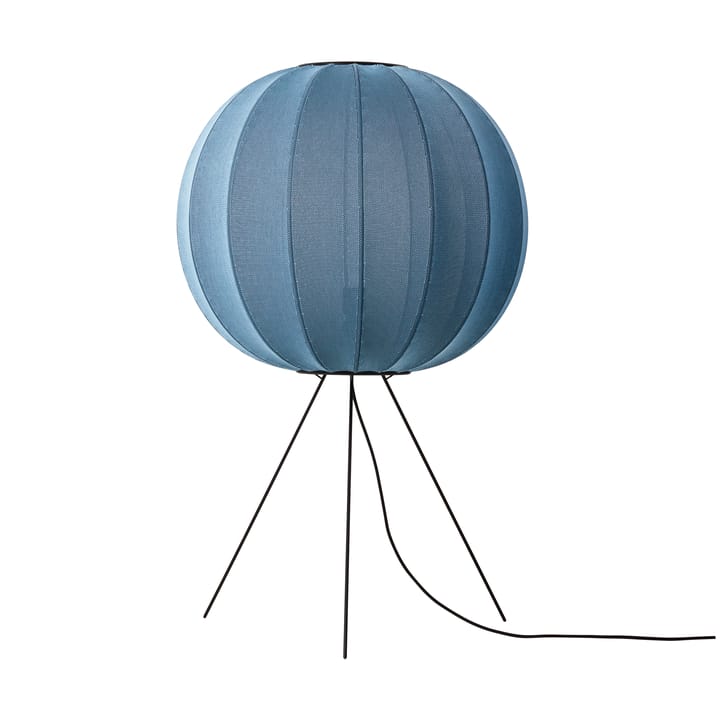 Lampe sur pied Knit-Wit 60 Round Medium - Blue stone - Made By Hand