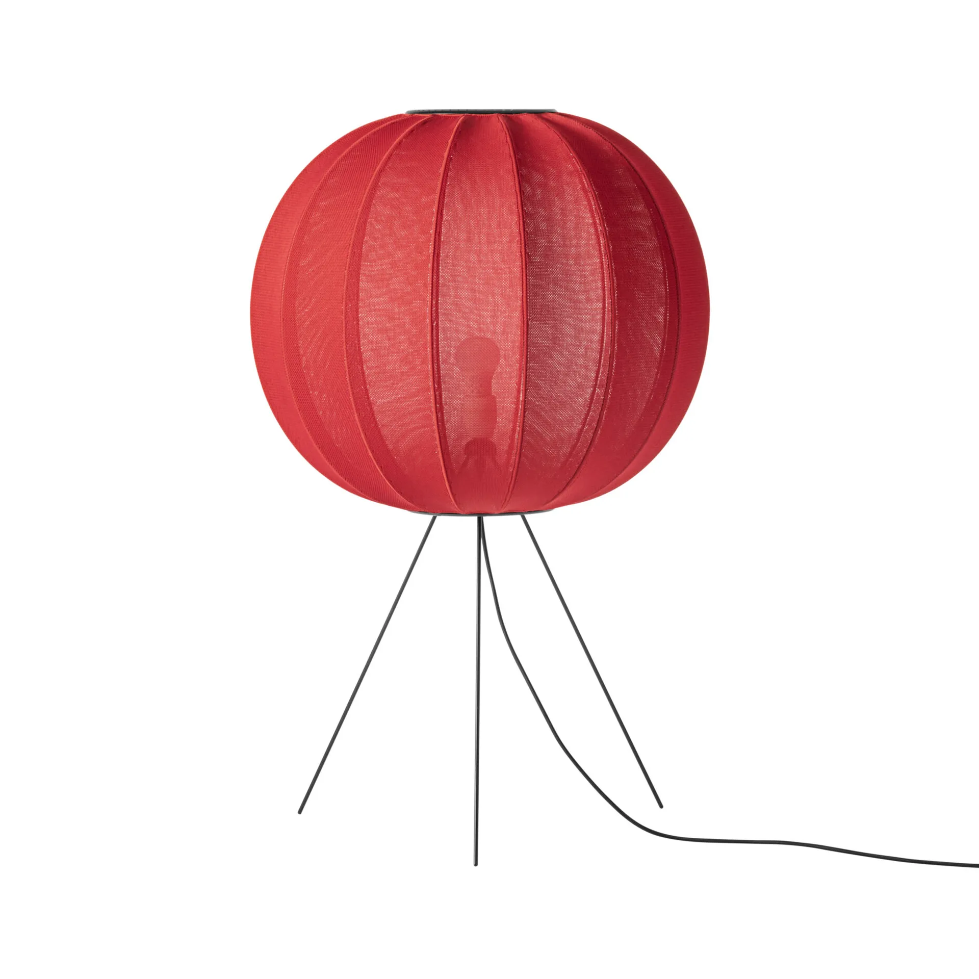 Lampe sur pied Knit-Wit 60 Round Medium, Maple red Made By Hand