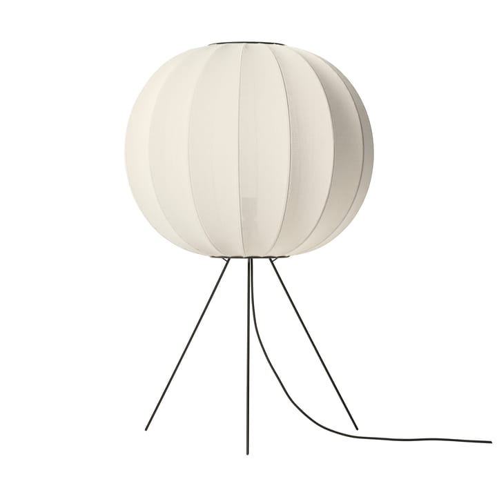 Lampe sur pied Knit-Wit 60 Round Medium - Pearl white - Made By Hand
