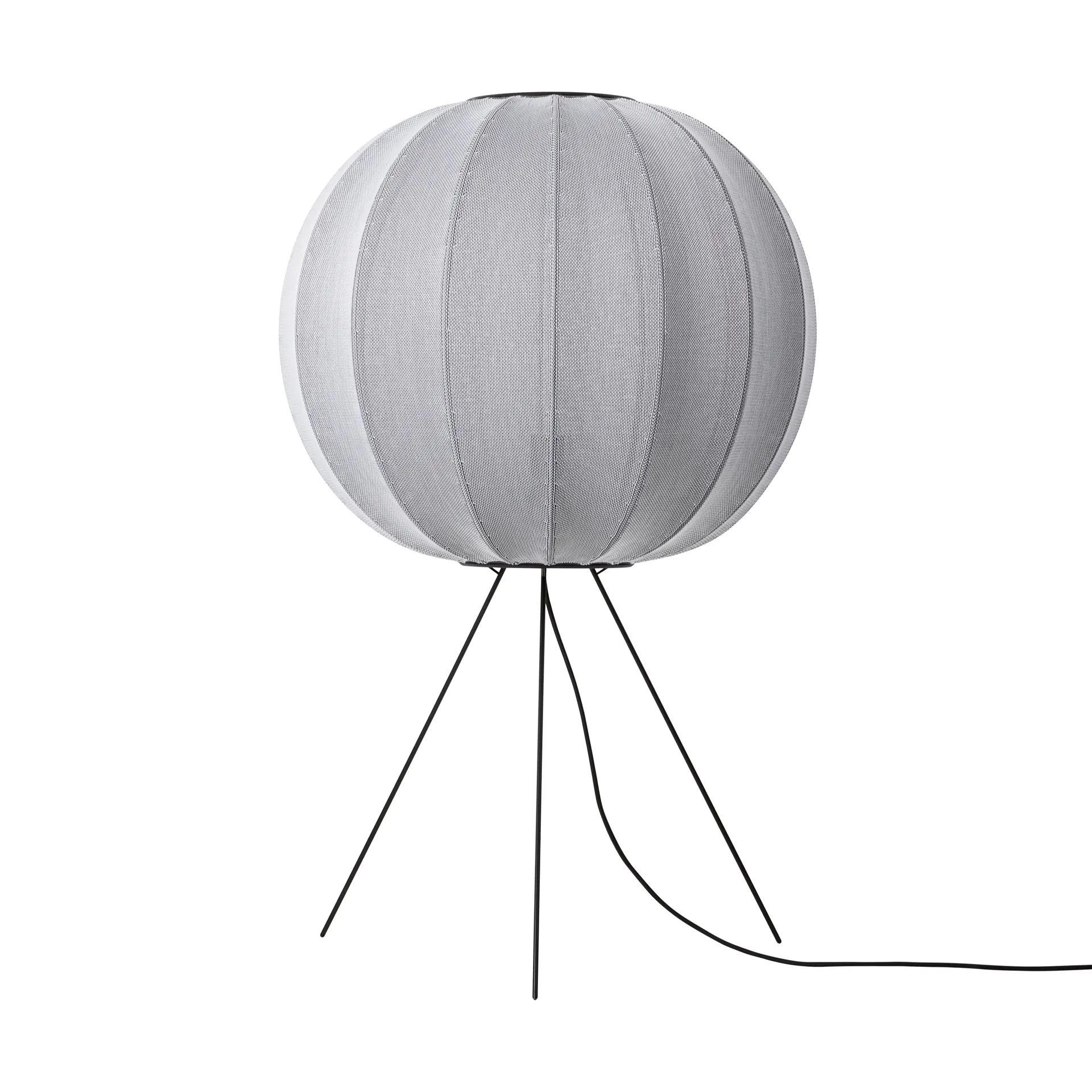 Lampe sur pied Knit-Wit 60 Round Medium, Silver Made By Hand