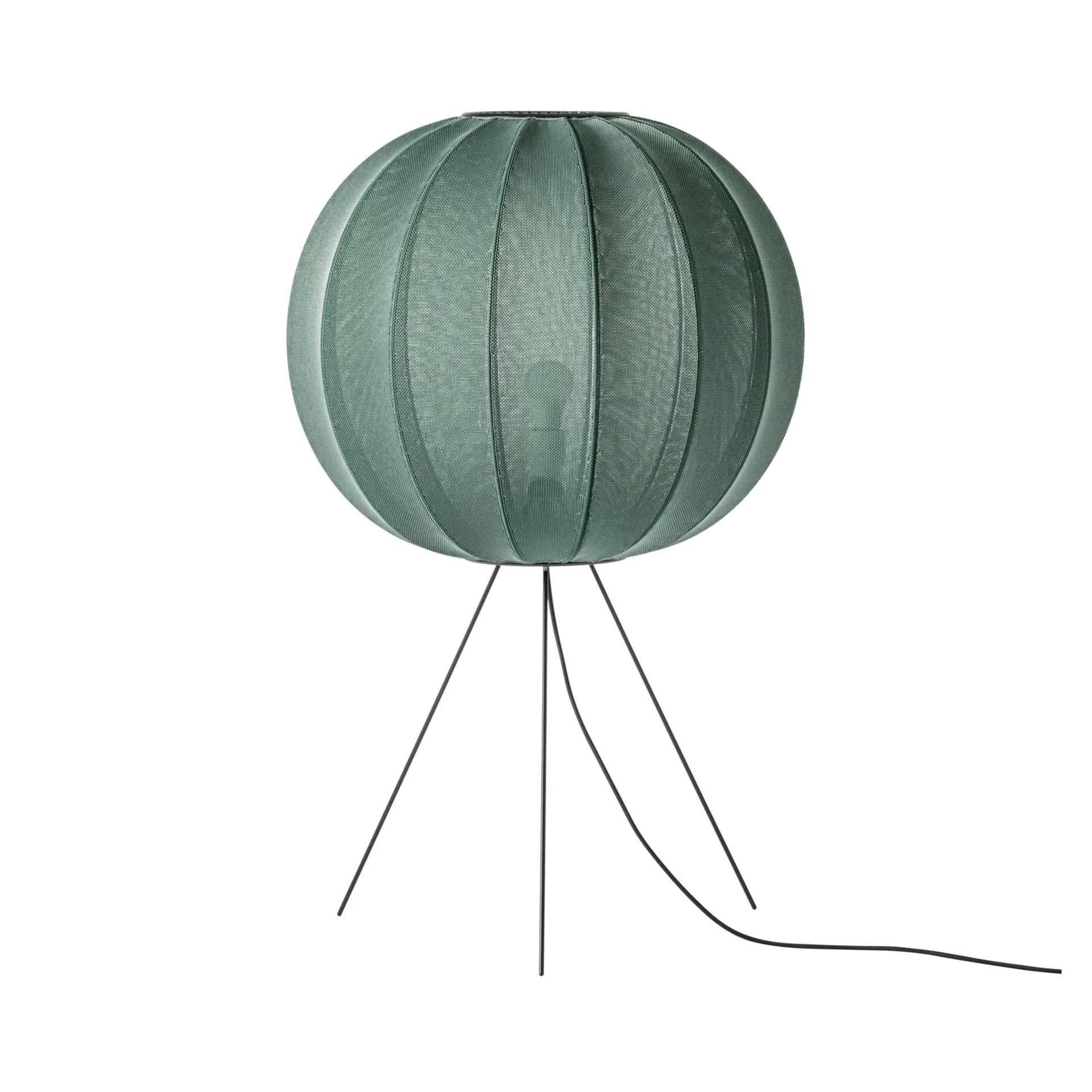Lampe sur pied Knit-Wit 60 Round Medium, Tweed green Made By Hand