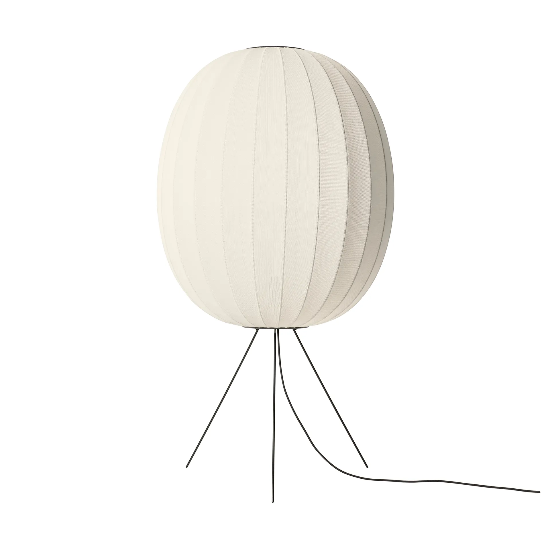 Lampe sur pied Knit-Wit 65 High Oval Medium, Pearl white Made By Hand