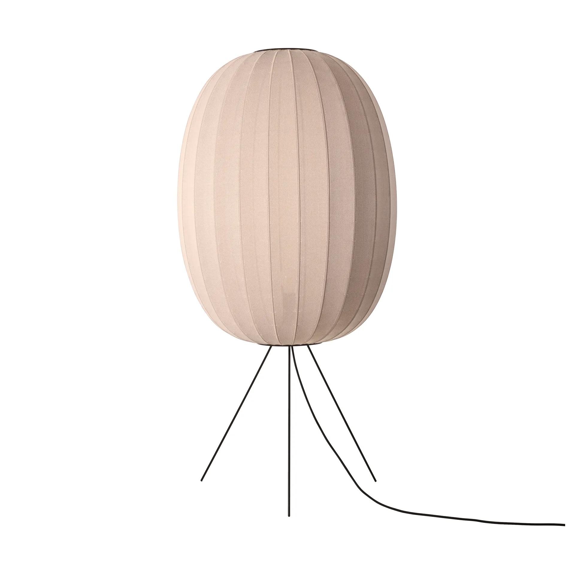 Lampe sur pied Knit-Wit 65 High Oval Medium, Sand stone Made By Hand