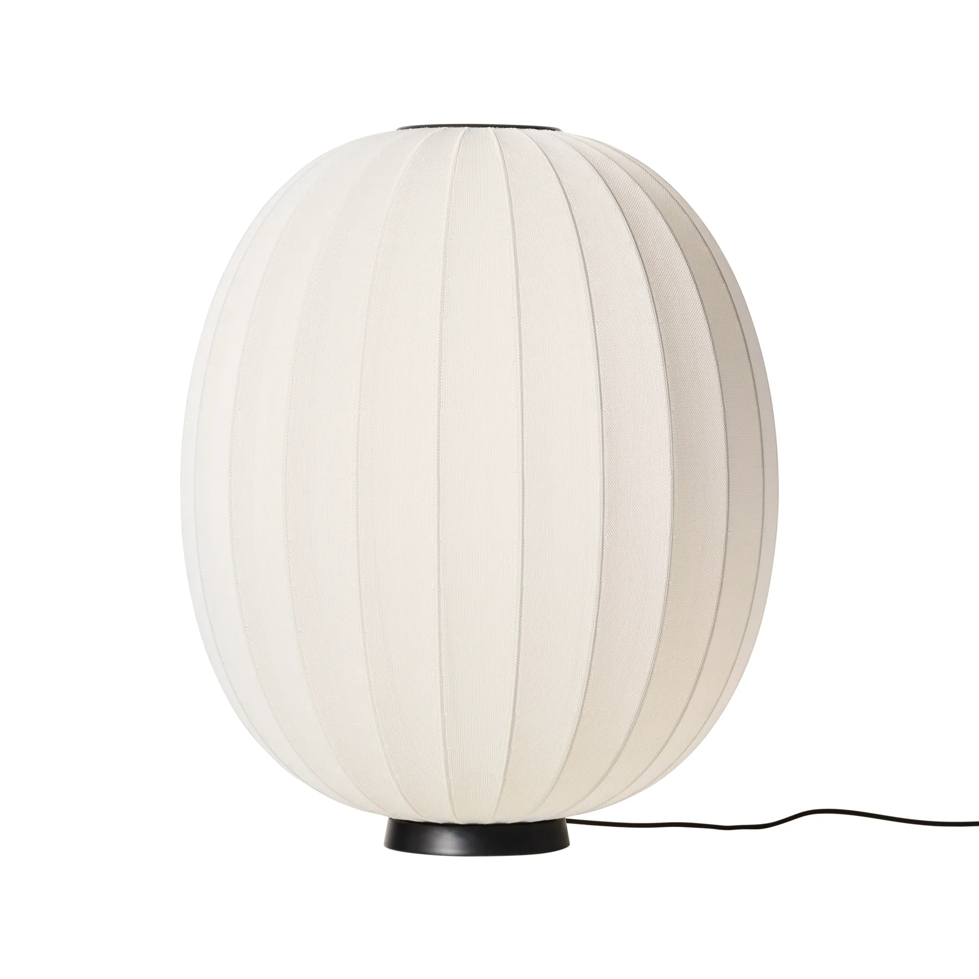 Lampe sure pied Knit-Wit 65 High Oval Level, Pearl white Made By Hand
