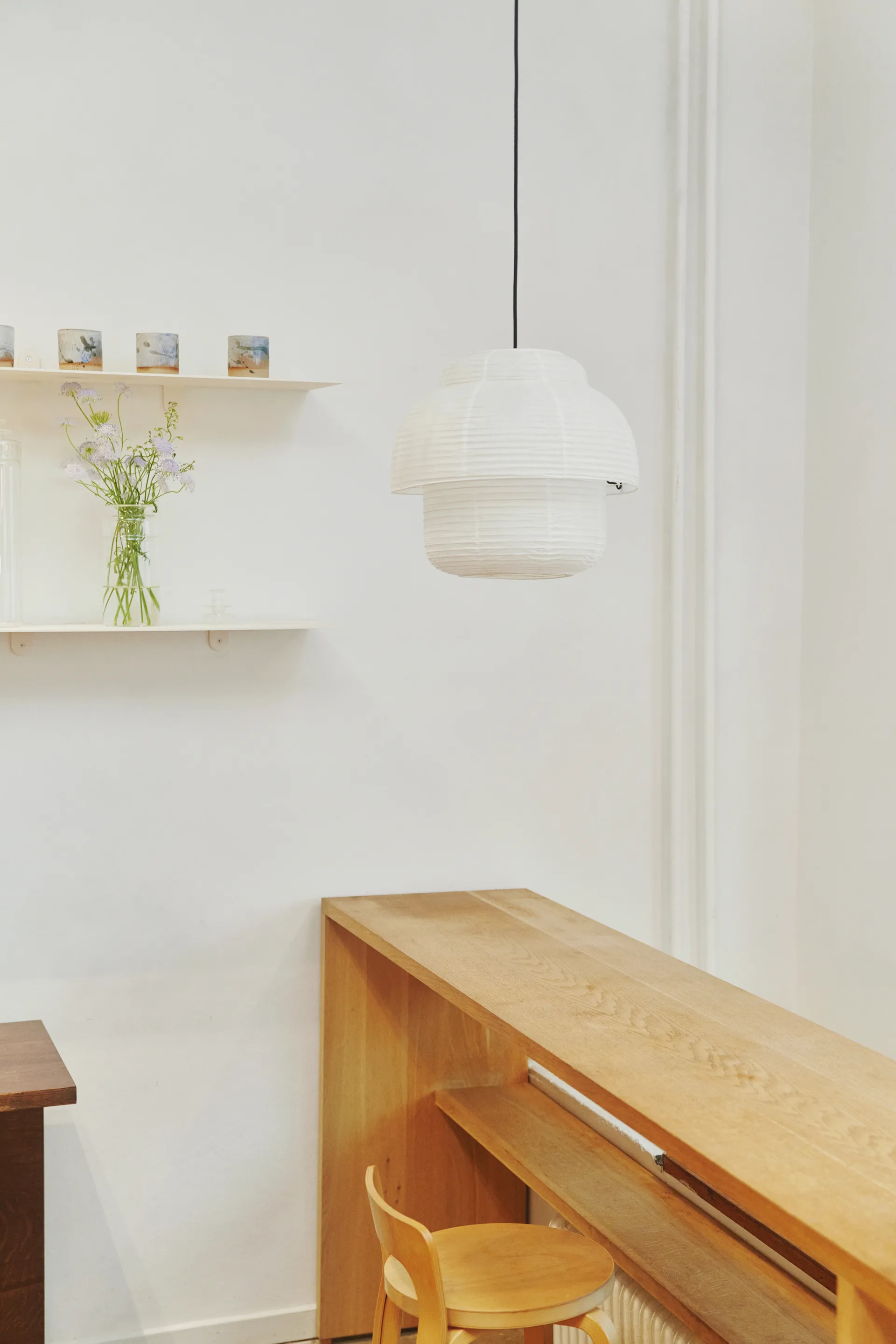 Suspension Papier Double Ø40 cm, White Made By Hand