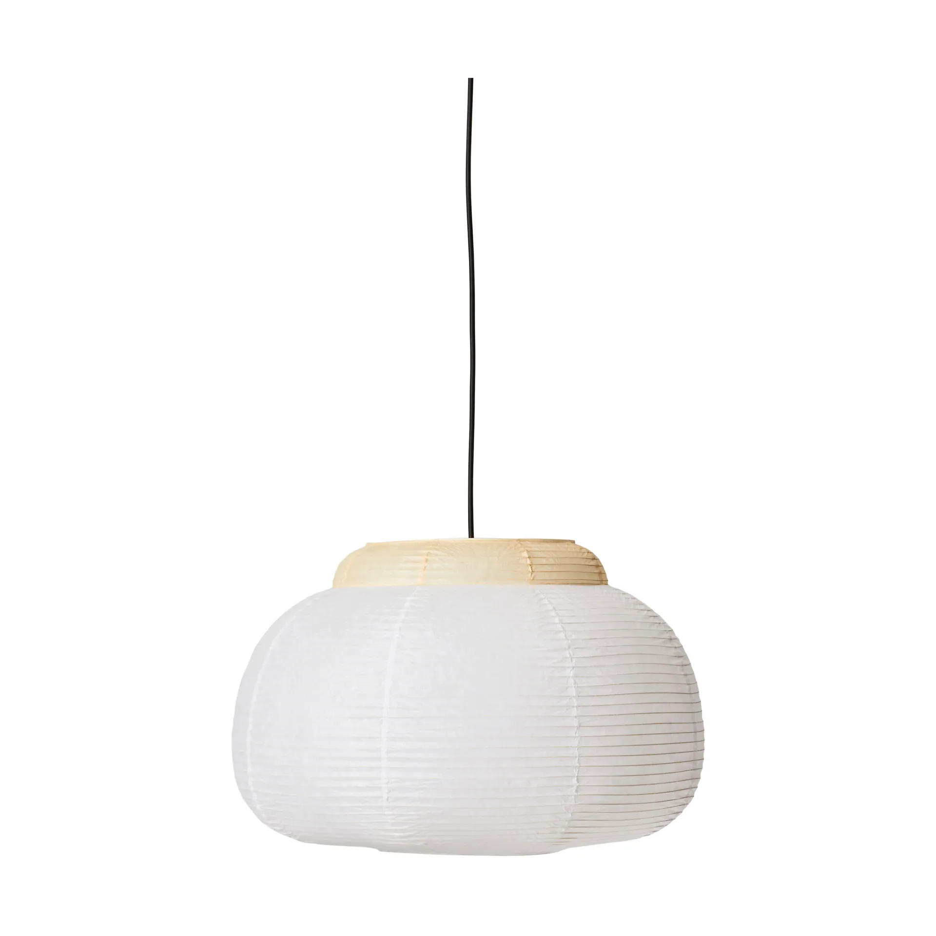 Suspension Papier Double Ø52 cm, Soft yellow Made By Hand