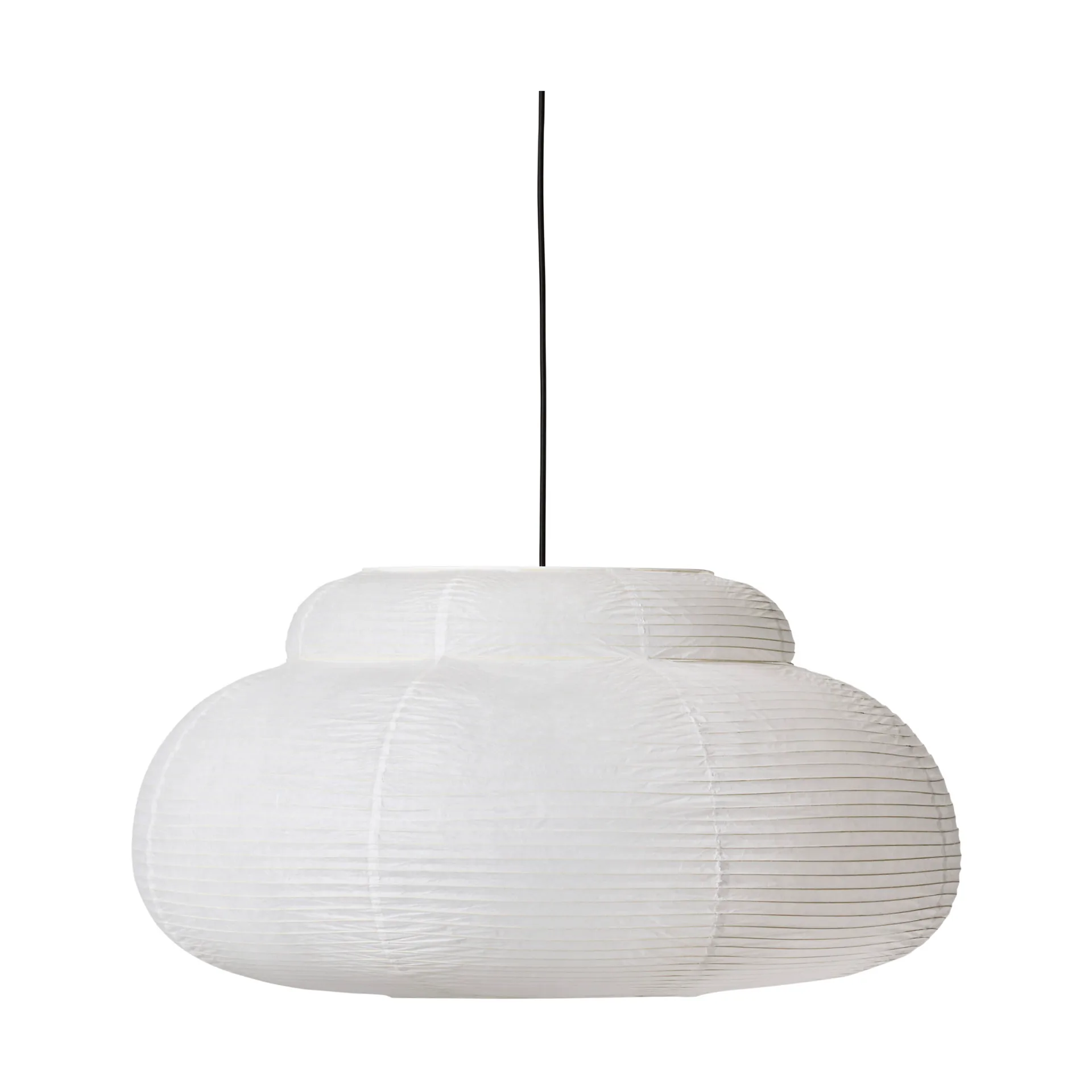 Suspension Papier Double Ø80 cm, White Made By Hand