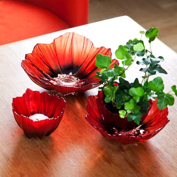 Bol Poppy grand - Rouge-noir - Målerås Glasbruk