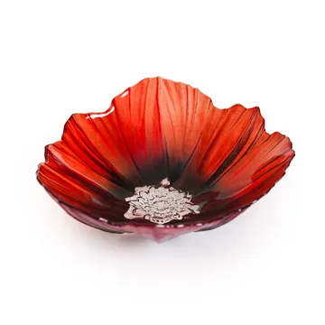 Bol Poppy moyen - Rouge-noir - Målerås Glasbruk