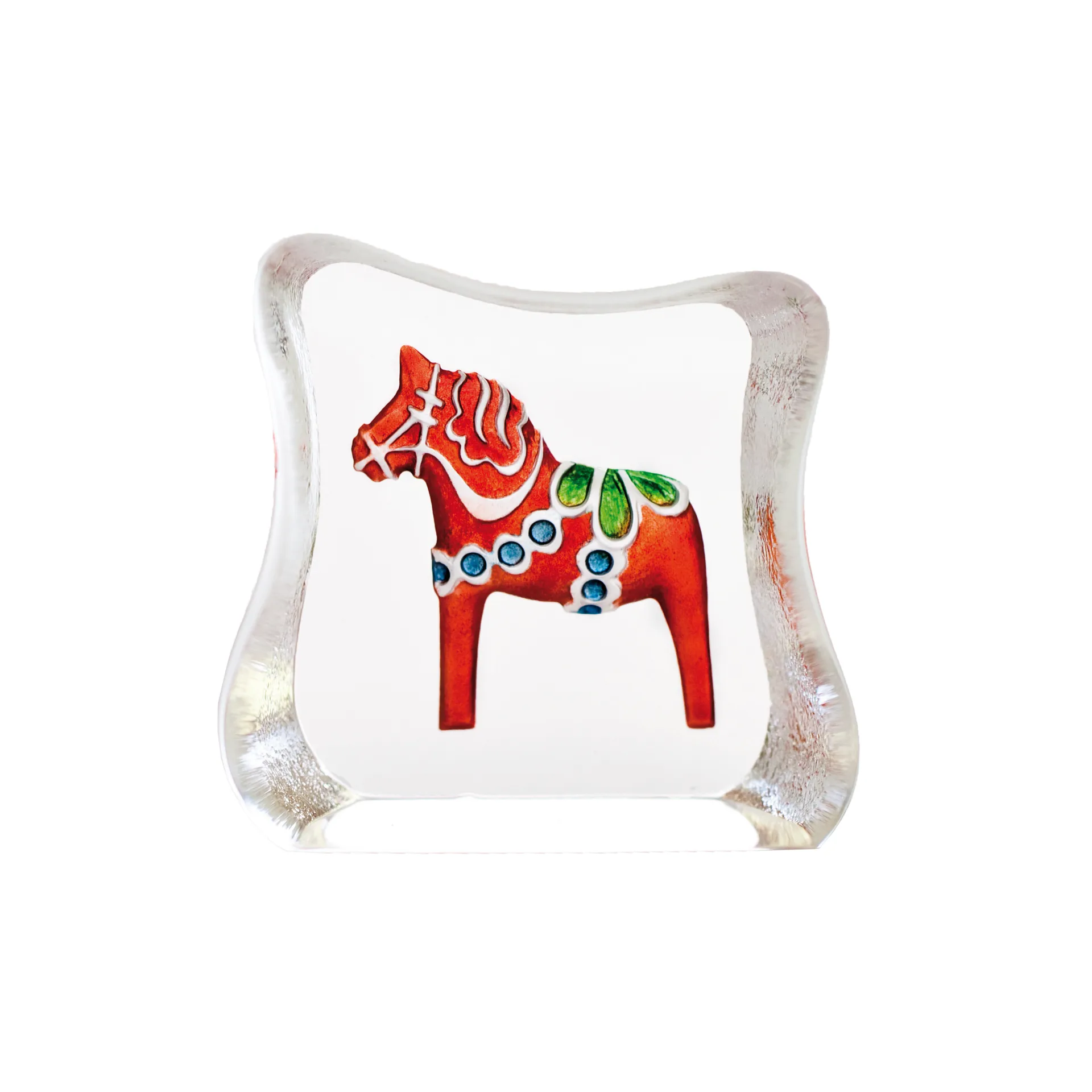 Sculpture cheval de Dalécarlie, mini rouge Målerås Glasbruk