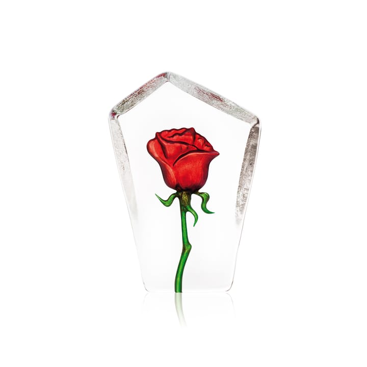 Sculpture de verre Floral Fantasy rose - Rouge - Målerås Glasbruk