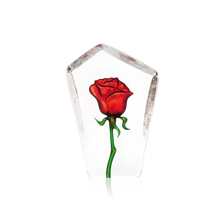 Sculpture de verre Floral Fantasy rose - Rouge - Målerås glasbruk