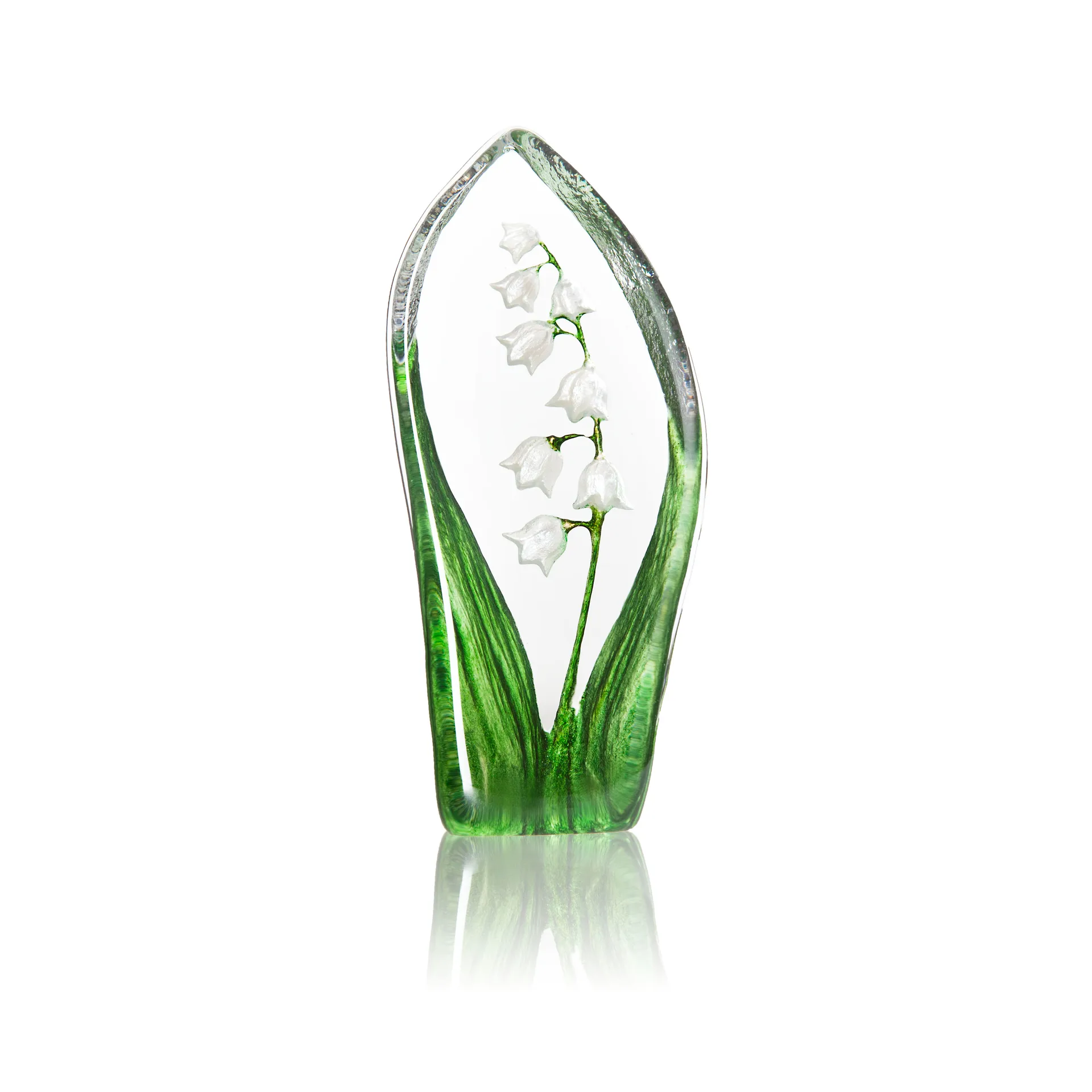 Sculpture de verre muguet, Blanc Målerås Glasbruk
