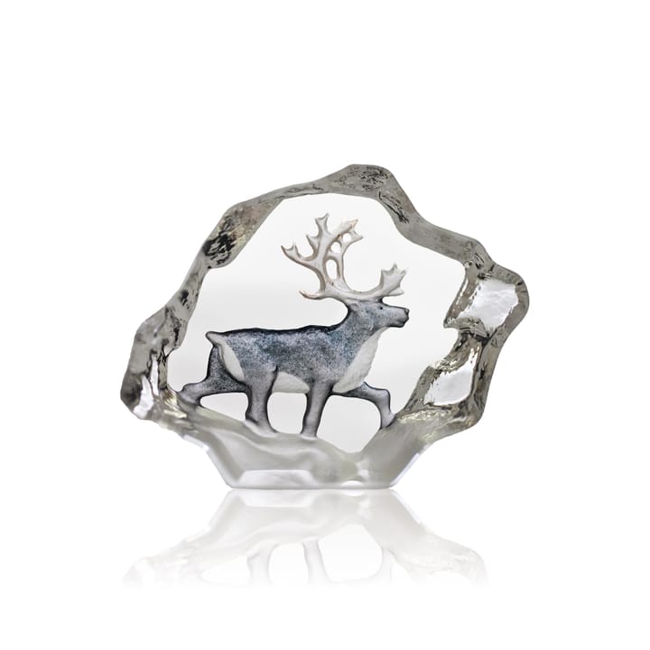 Sculpture de verre renne miniature - 7x5 cm - Målerås glasbruk